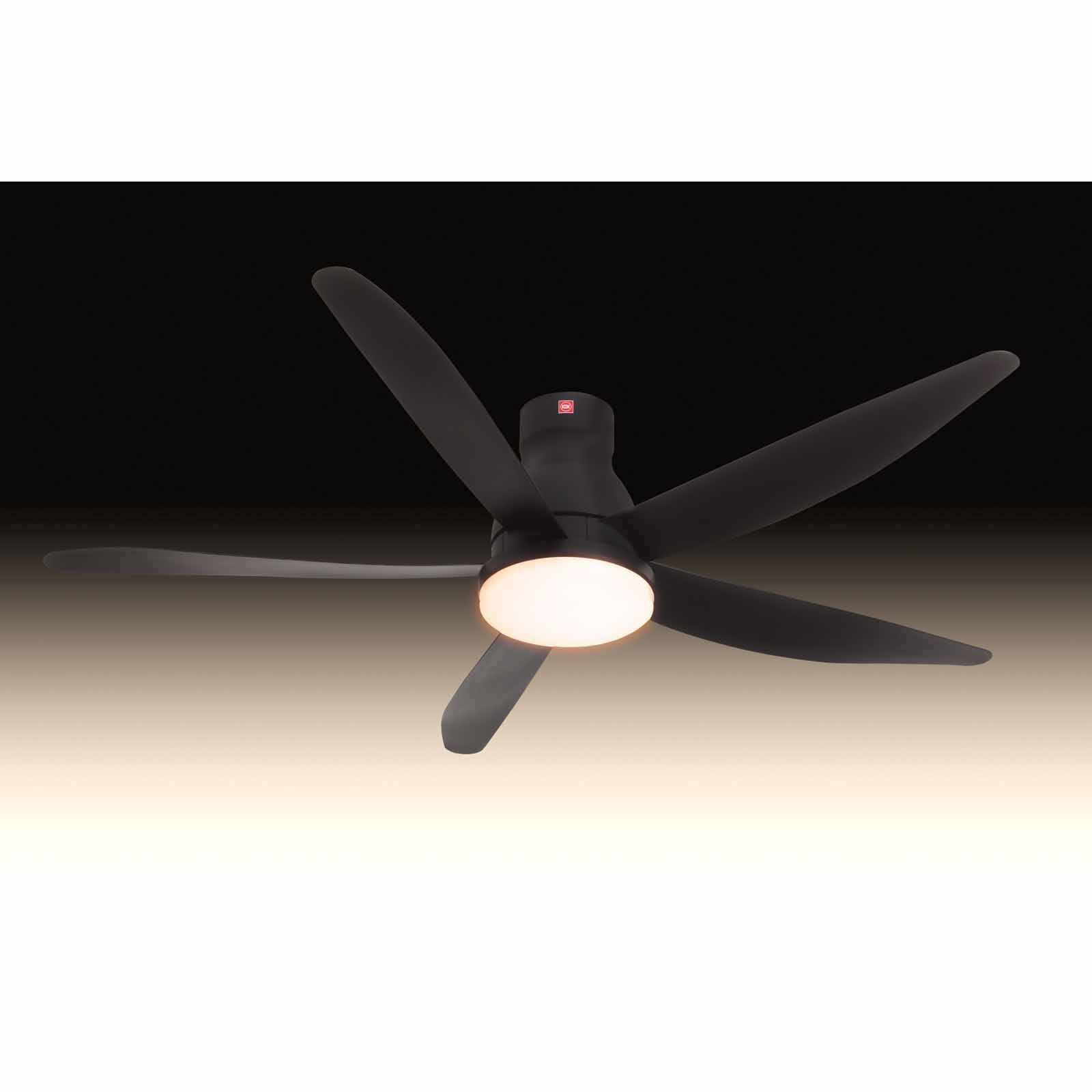 KDK 60 In Dc Ceiling Fan With Led Light (black) U60FWS(BK) SHORT ROD-image 4