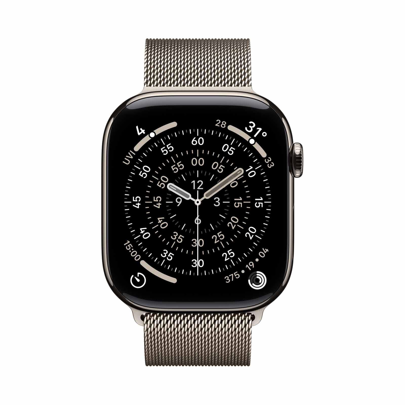 APPLE Watch Series 11 Gps + Cellular 46mm Natural Titanium Case With Natural Milanese Loop - M/l MFD04X/A-image 2