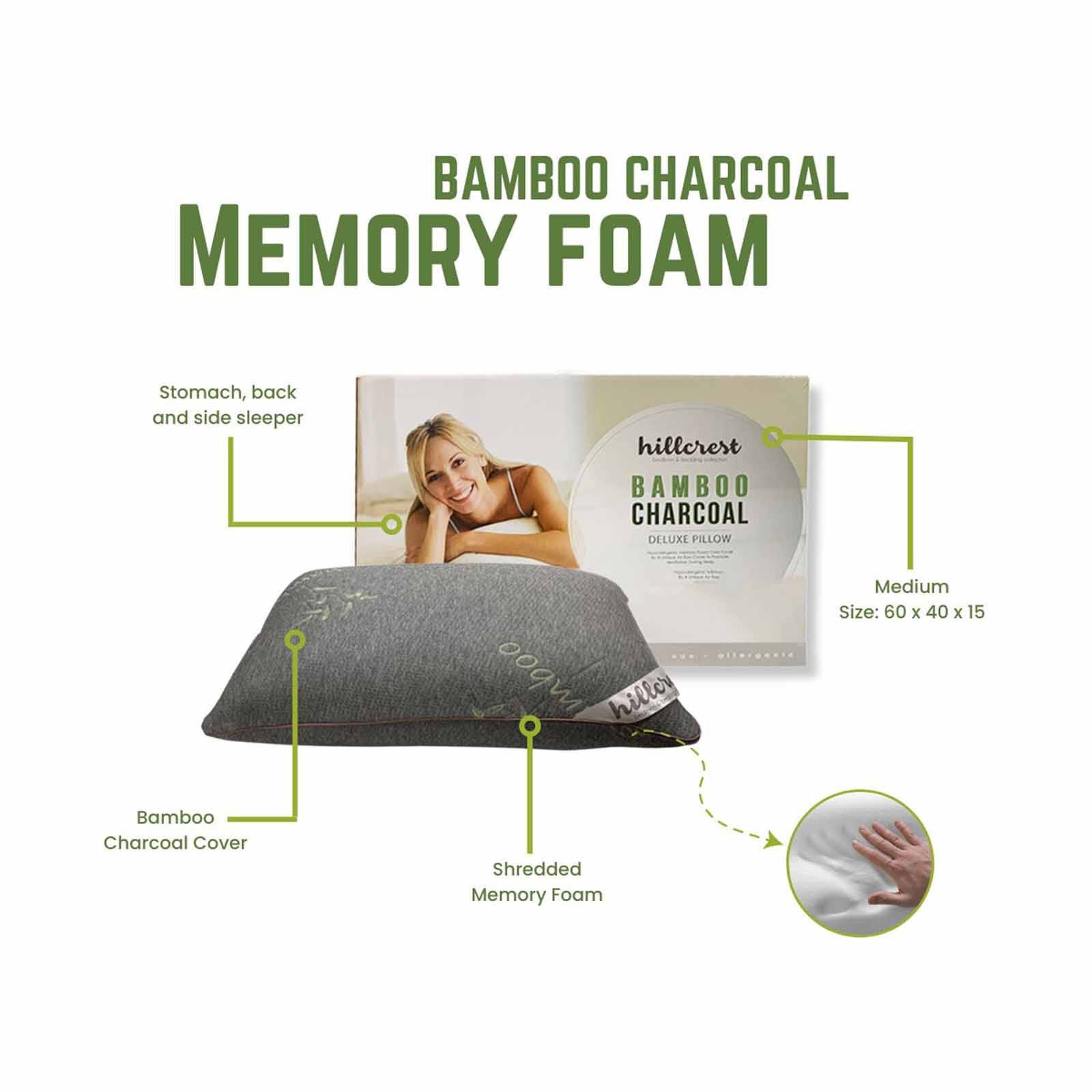 HILLCREST Bamboo Charcoal Memory Foam Pillow (online Exclusive) 5649-image 3