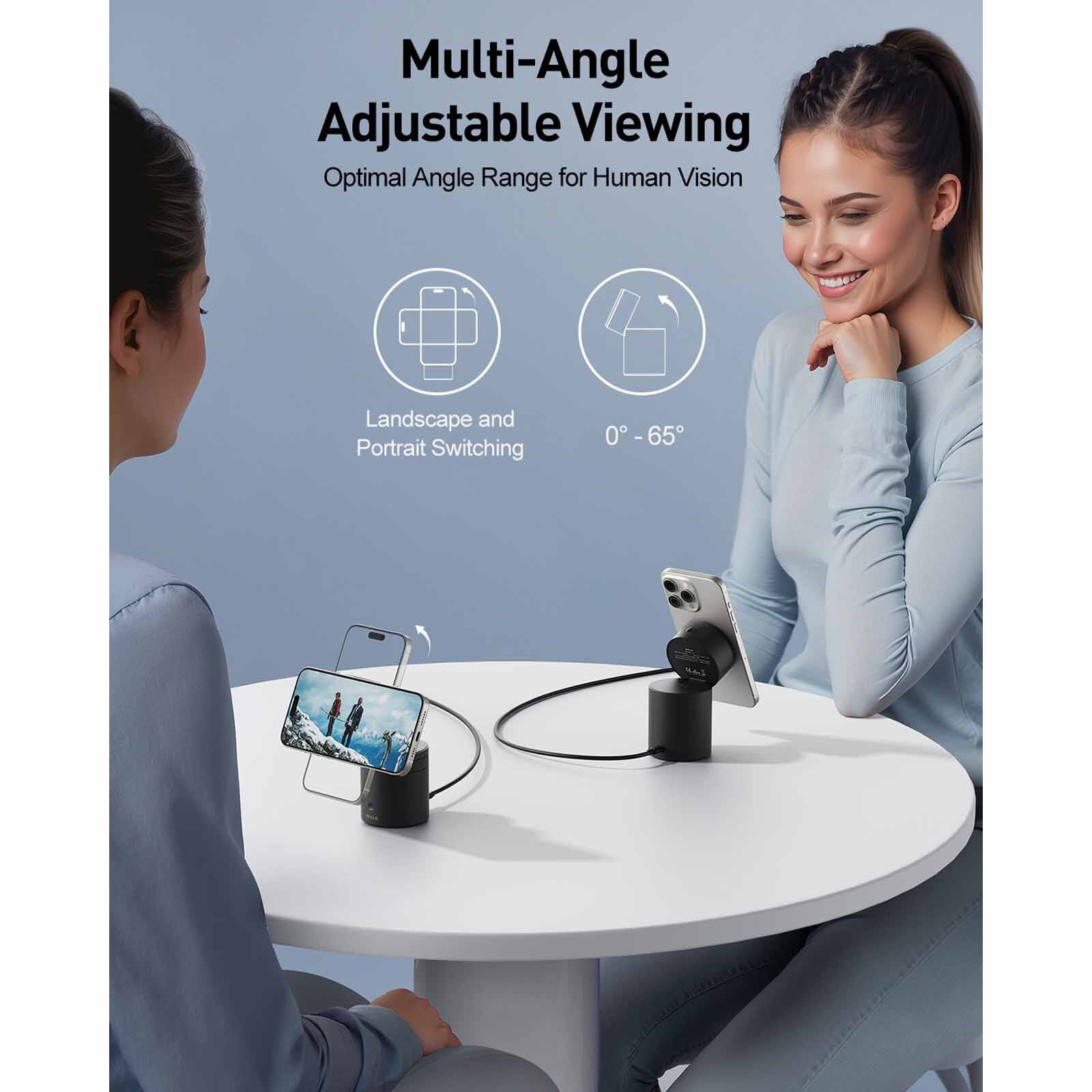 IWALK Power Stand 10000 Qi2 3-in-1 Wireless Charger Black With Auto Rotation MXS006-001A-image 8