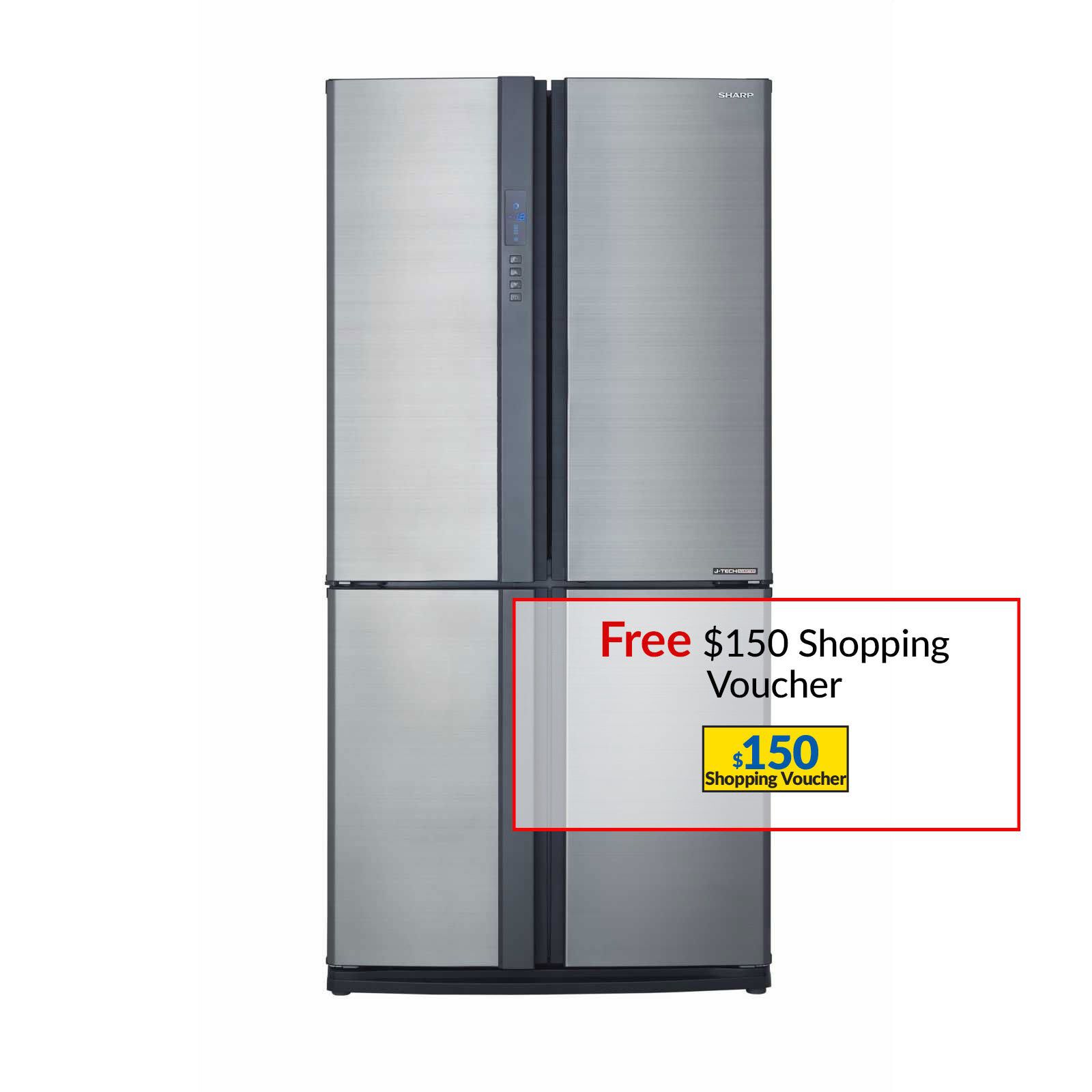 SHARP 4 Dr Fridge (606l) SJ-VX79E-SL