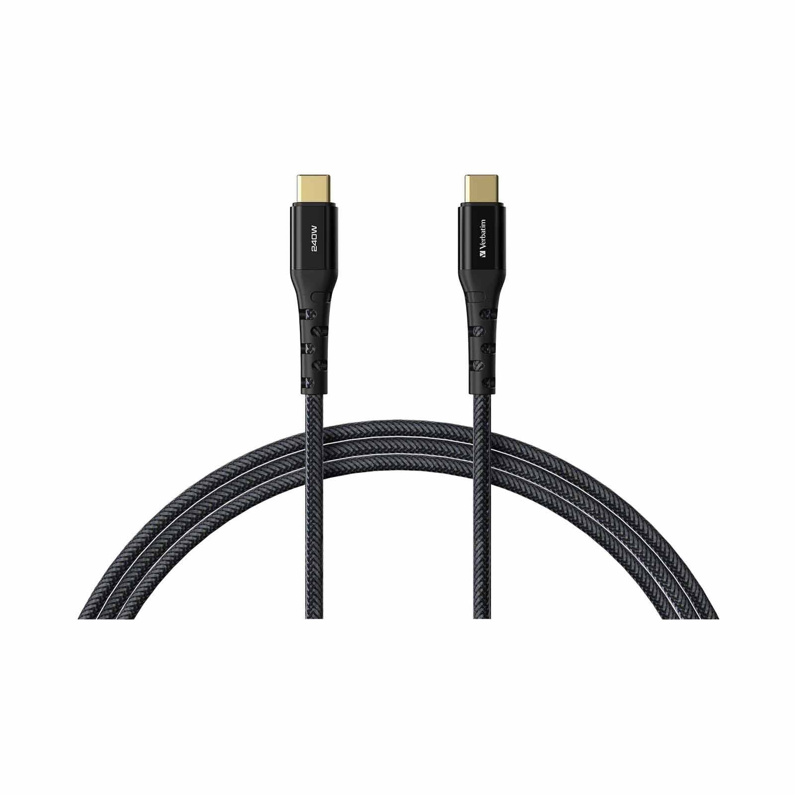 VERBATIM 200cm Touch Max Pd 3.1 240w Usb 2.0 C To C Kelvar Cable VM66821