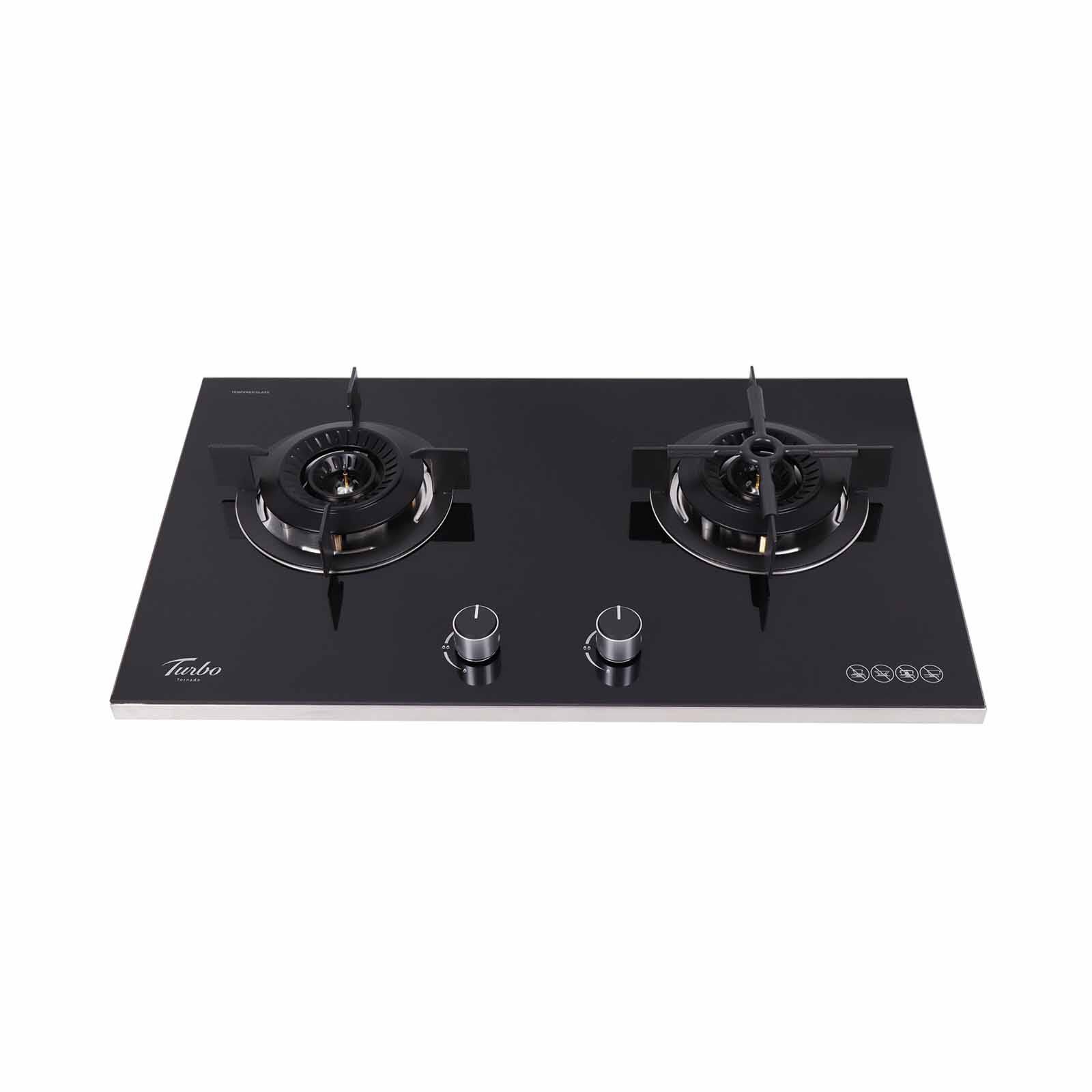 TURBO 78cm 2 Burner Tablet Gas Hob (buttons Control) T8805