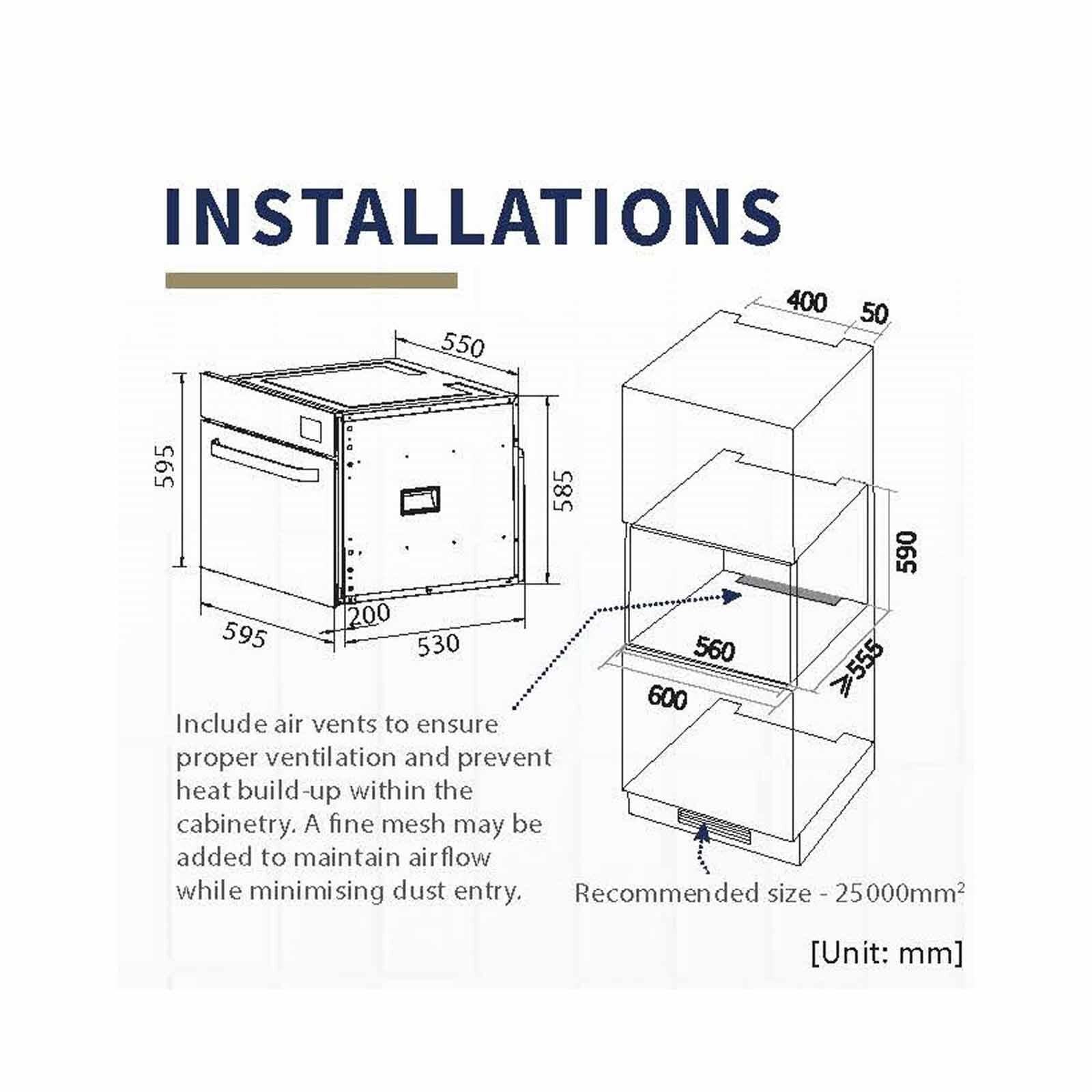FUJIOH Multifunction Built-in Steam Oven (73l) (exclude Installation) FV-ML75-image 2