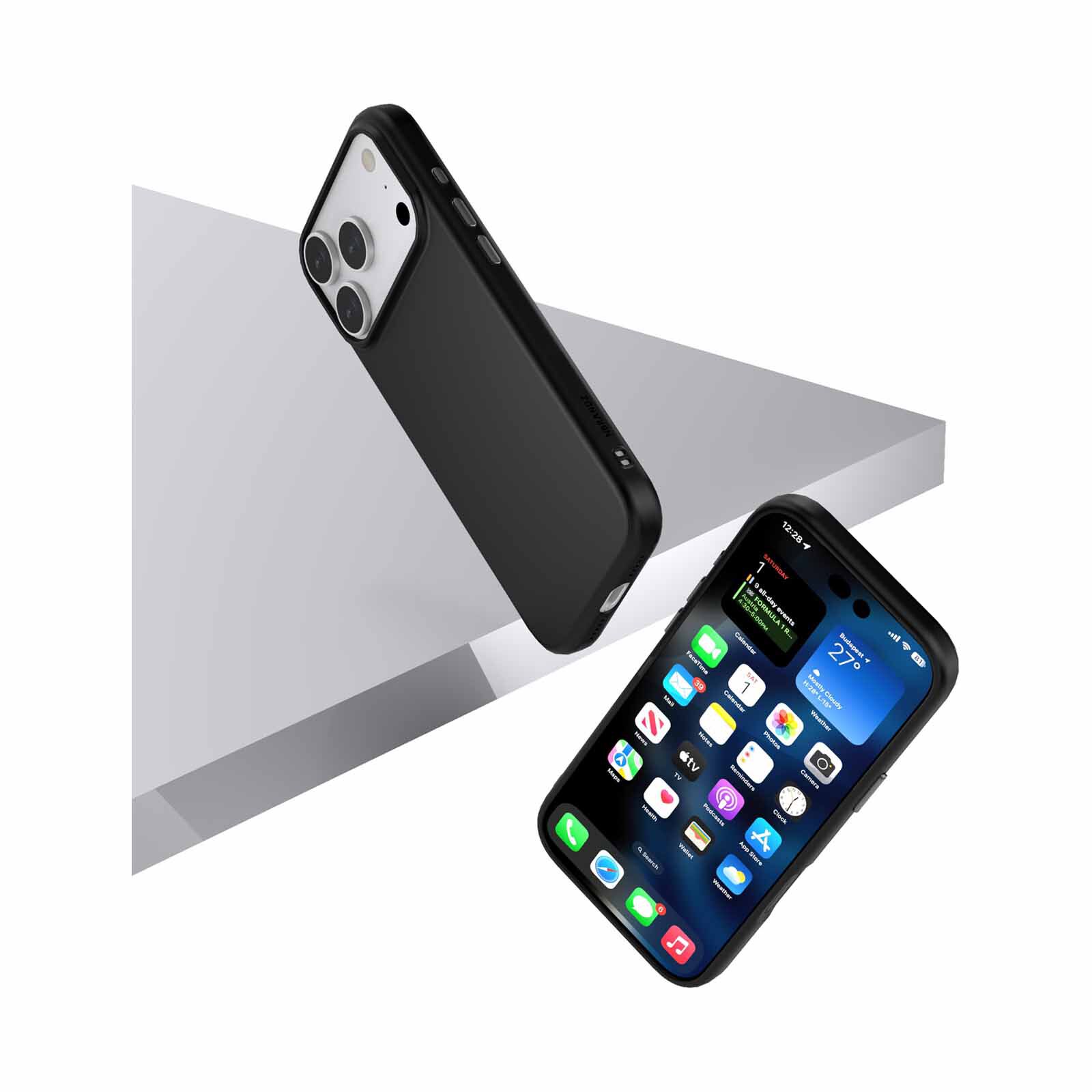 N.BRANDZ Magjacket Magnetic Protective Case W Camerabutton Ip18pm/17pm N-MAGJACKET-IP18PM-BK-image 3