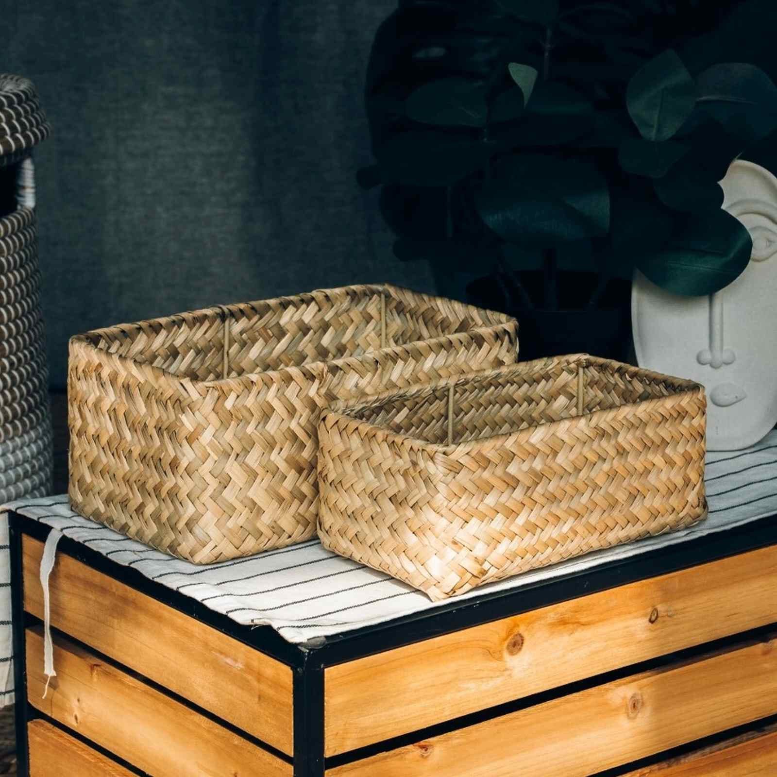 HOUZE Ecohouze Seagrass Woven Storage Baasket (small) SB-1537-NATURAL-image 2
