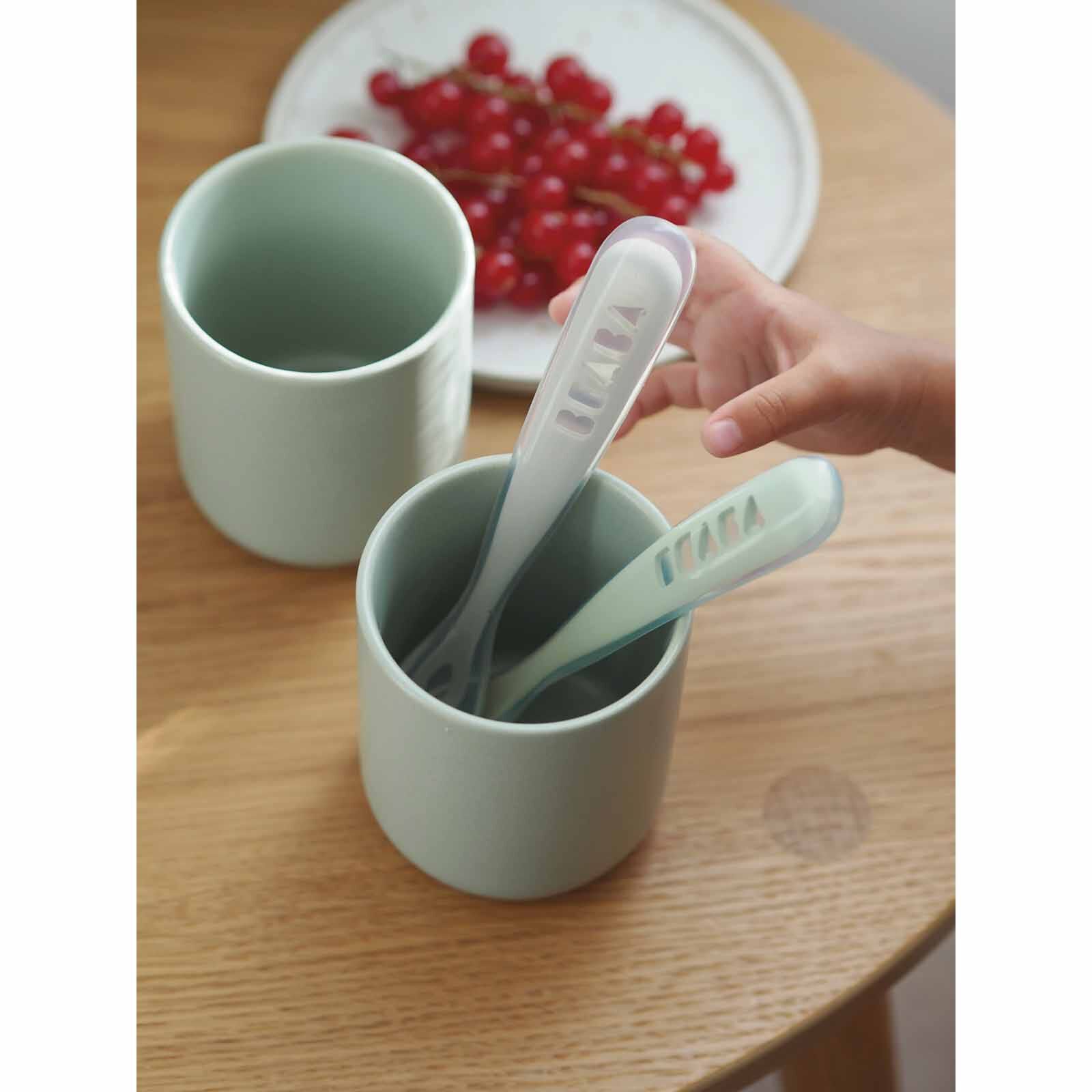 BEABA Silicone Spoon & Case 2 Pack - Velvet Grey/ Sage Green (online) 1ST STAGE-image 4