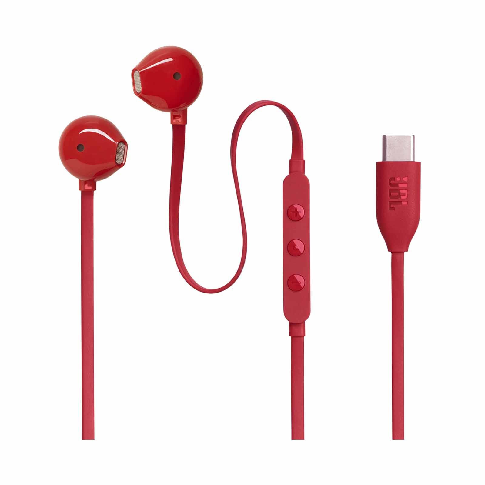 JBL Wired Hi-res Earbud Headphones TUNE 305C USB-C RED-image 4