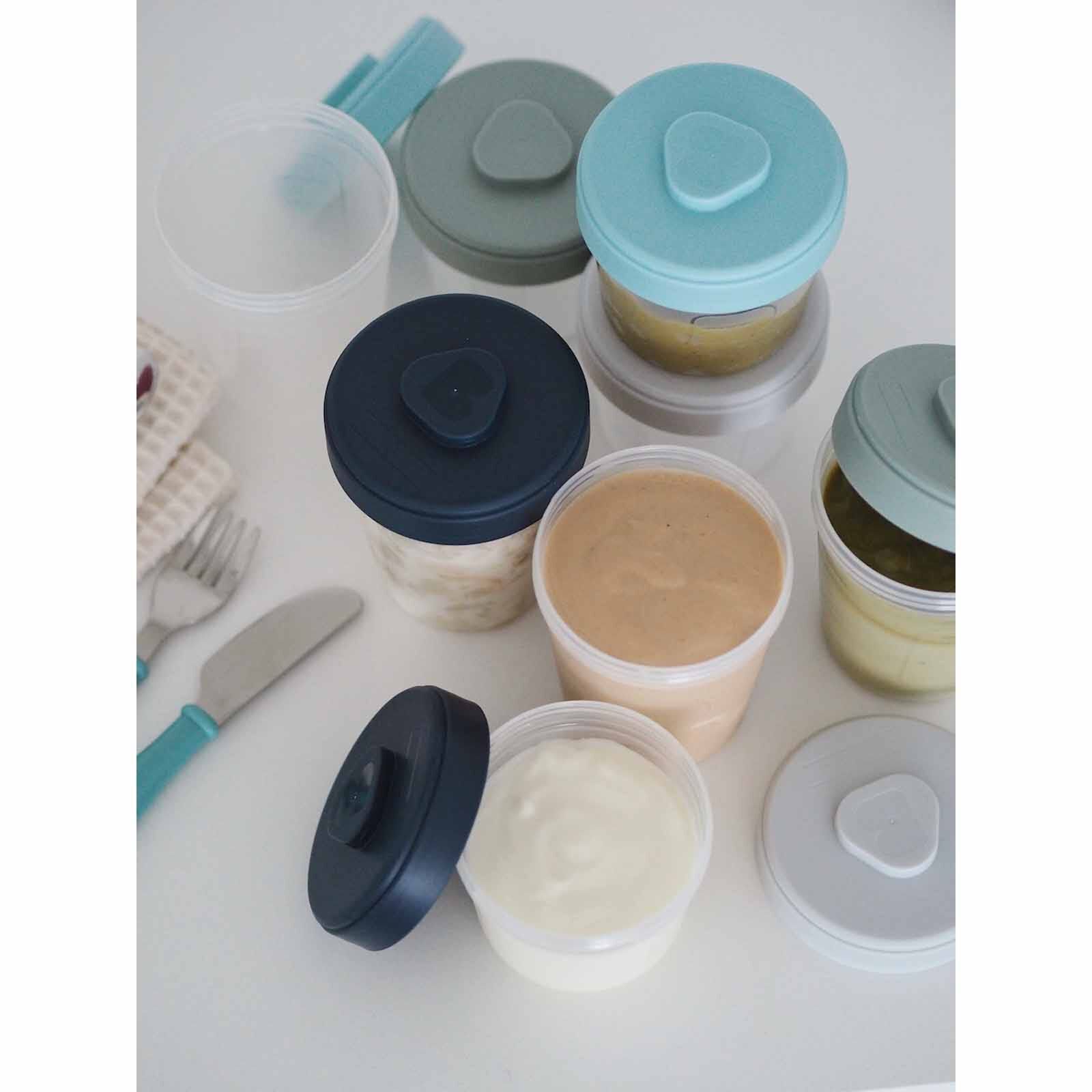 BEABA Food Storage Toddler Set 150ml/250ml - Storm (online) CLIP PORTIONS-image 5