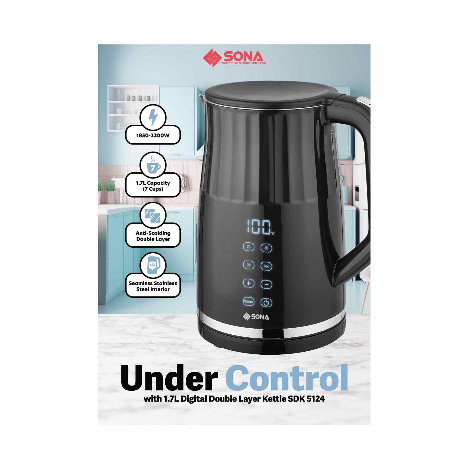 SONA Kettle (1.7l) - Black SDK5124-image 2