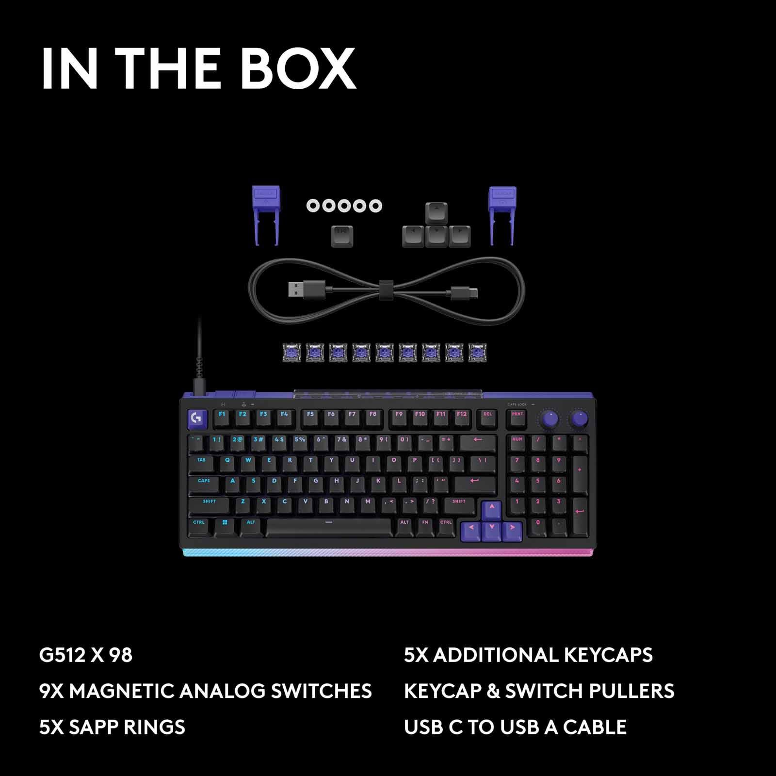 LOGITECH G512 X 98 Analog Mech Keyboard Black Tactile (2y) 920-013988-image 13