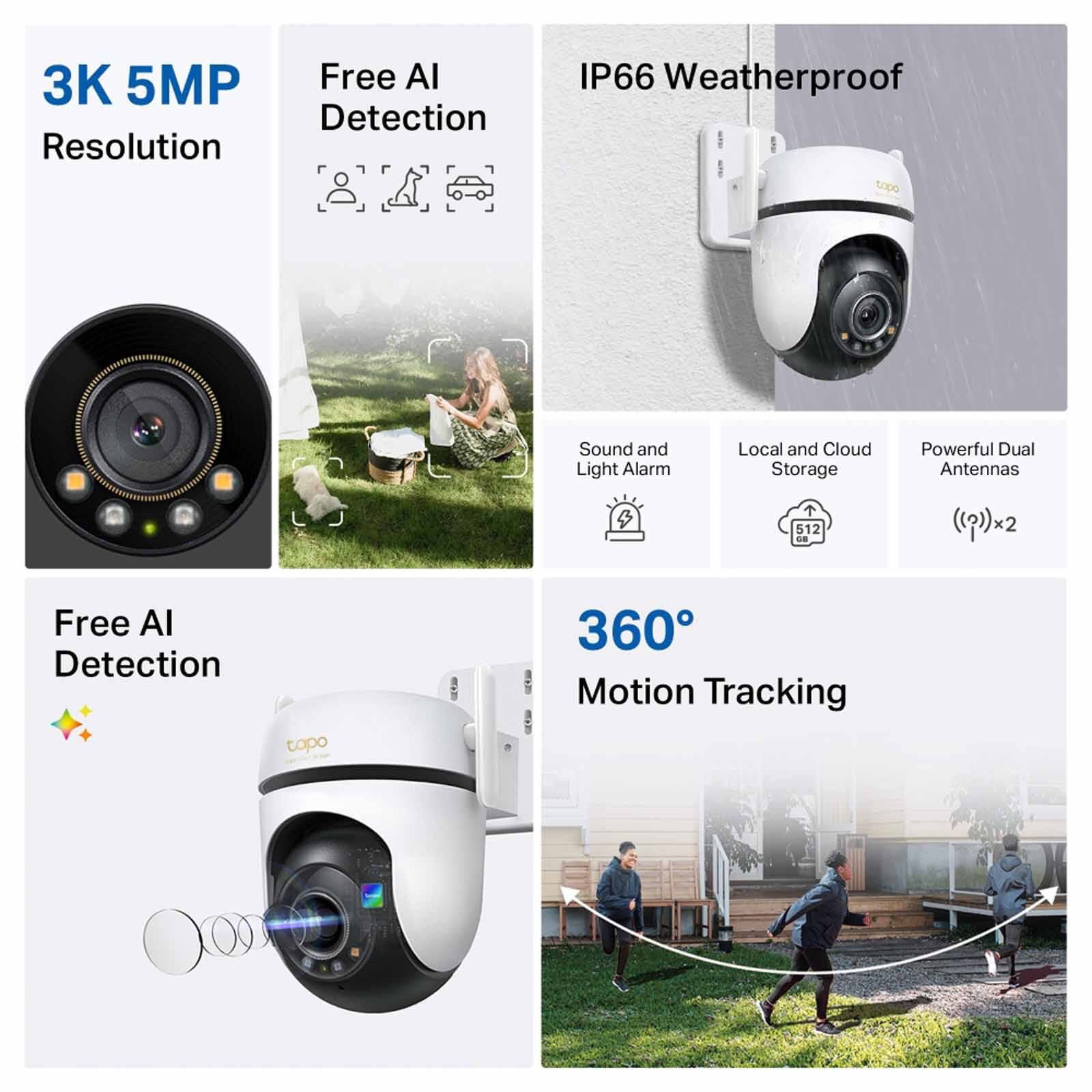 TP LINK Outdoor Pan/tilt Security Wi-fi Camera TAPO C530WS-image 5