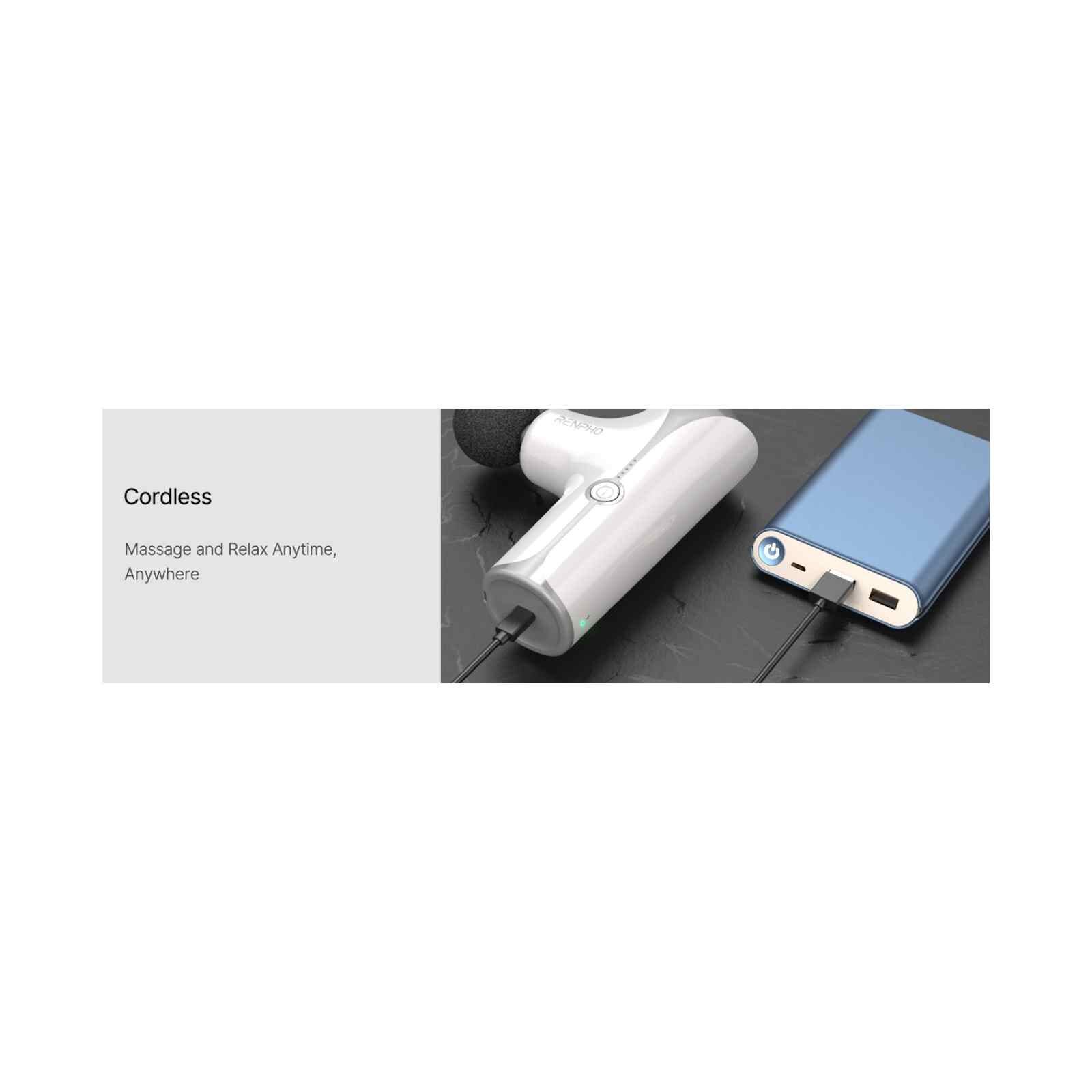 RENPHO Mini Massage Gun - White GM173 - WH-image 10
