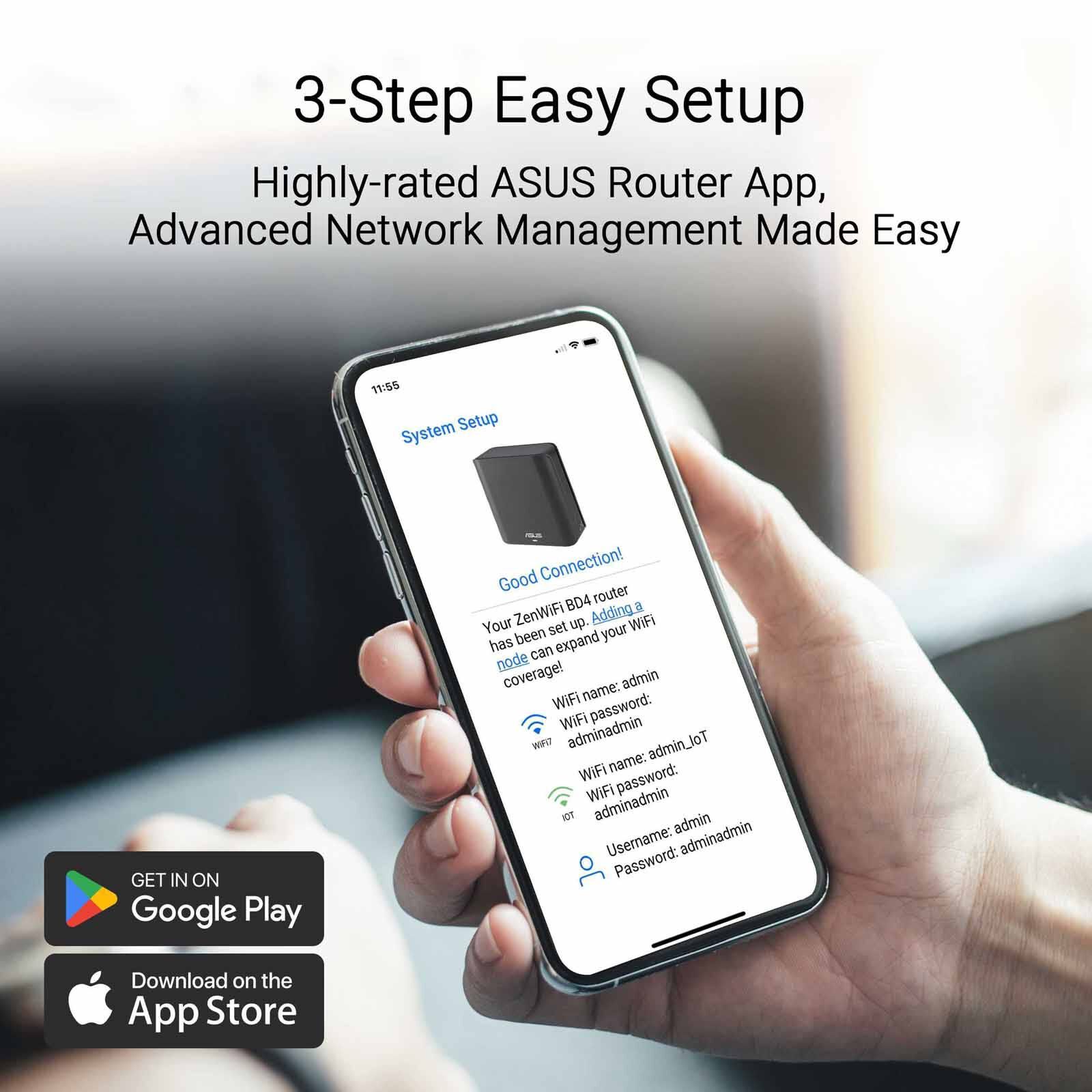 ASUS Be3600 Dual Band Wifi 7 Mesh Rounter - Black (2 Packs) BD4 (B-2-PK)-image 11