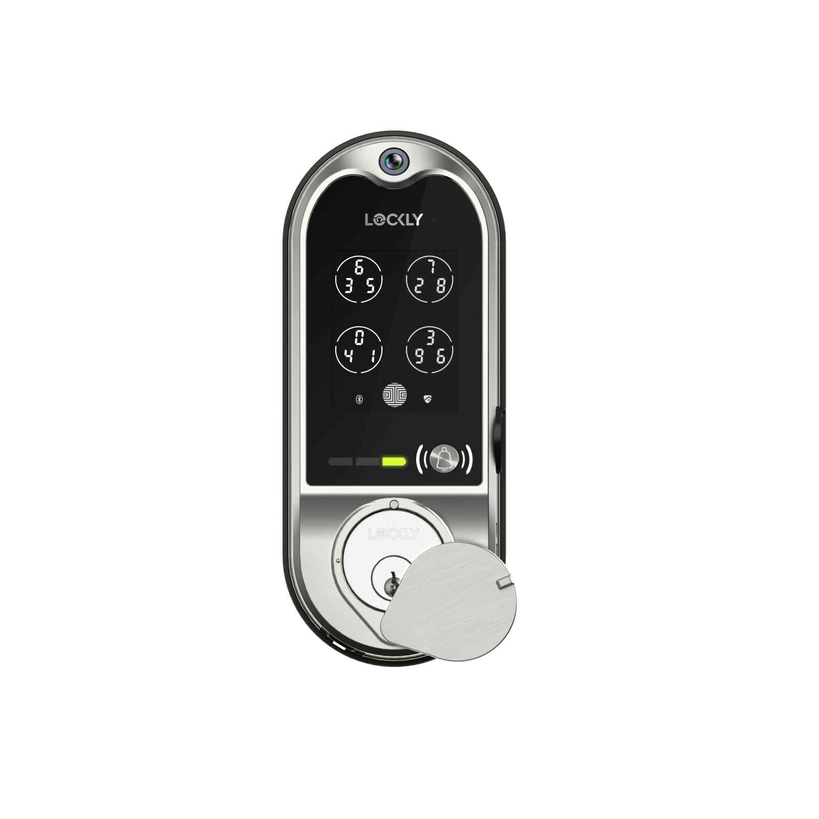 LOCKLY Vision Video Doorbell Smart Door Dock (satin Nikell) PGD798SN-image null