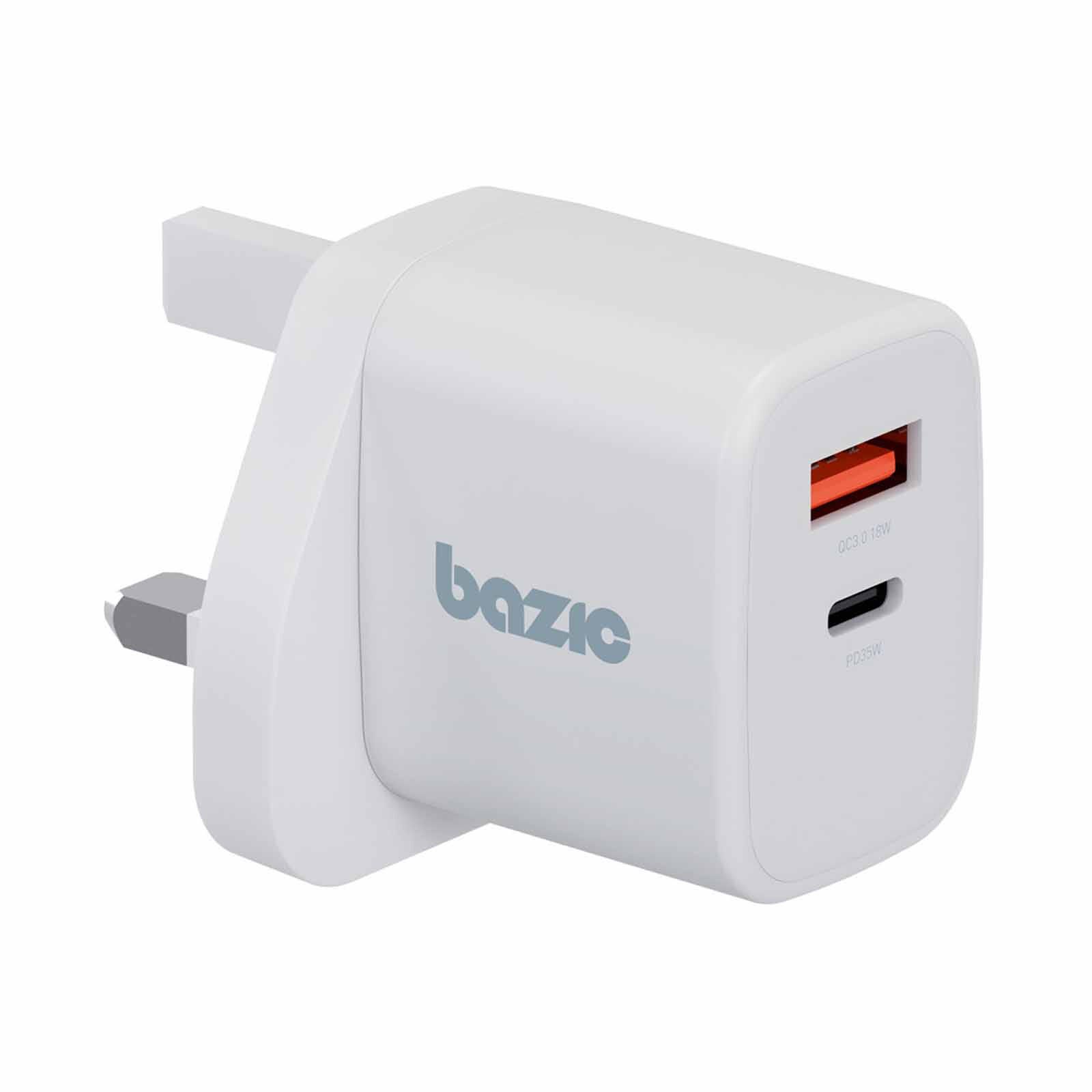 BAZIC Goport Velox 35, 1c1a Gan Charger 35w(uk) - White CHR-VLX35-UK-WHT