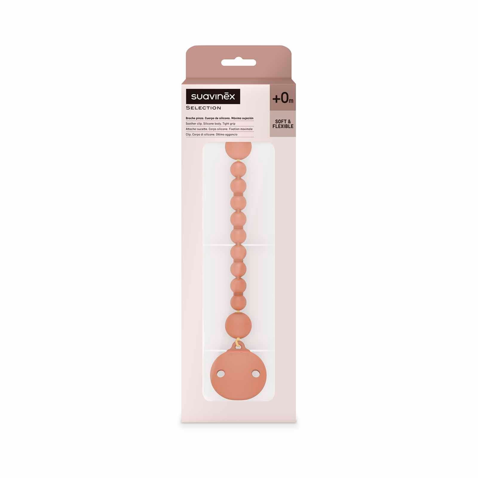 SUAVINEX Silicone Bobble Soother Clip Colour Essence Brick Red (online) SVX401519-image 2