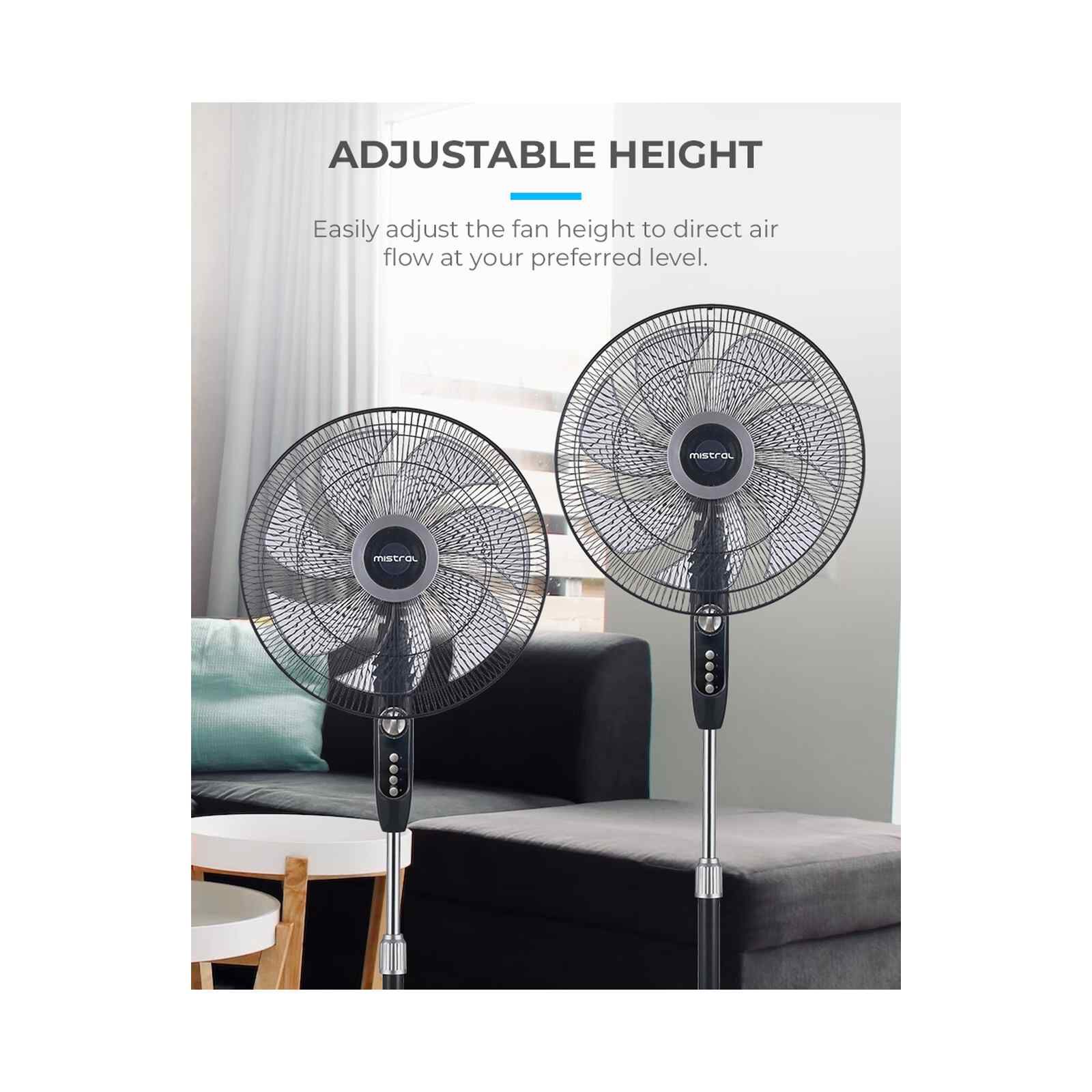 MISTRAL 18 In Stand Fan -black MSF1873-image 9