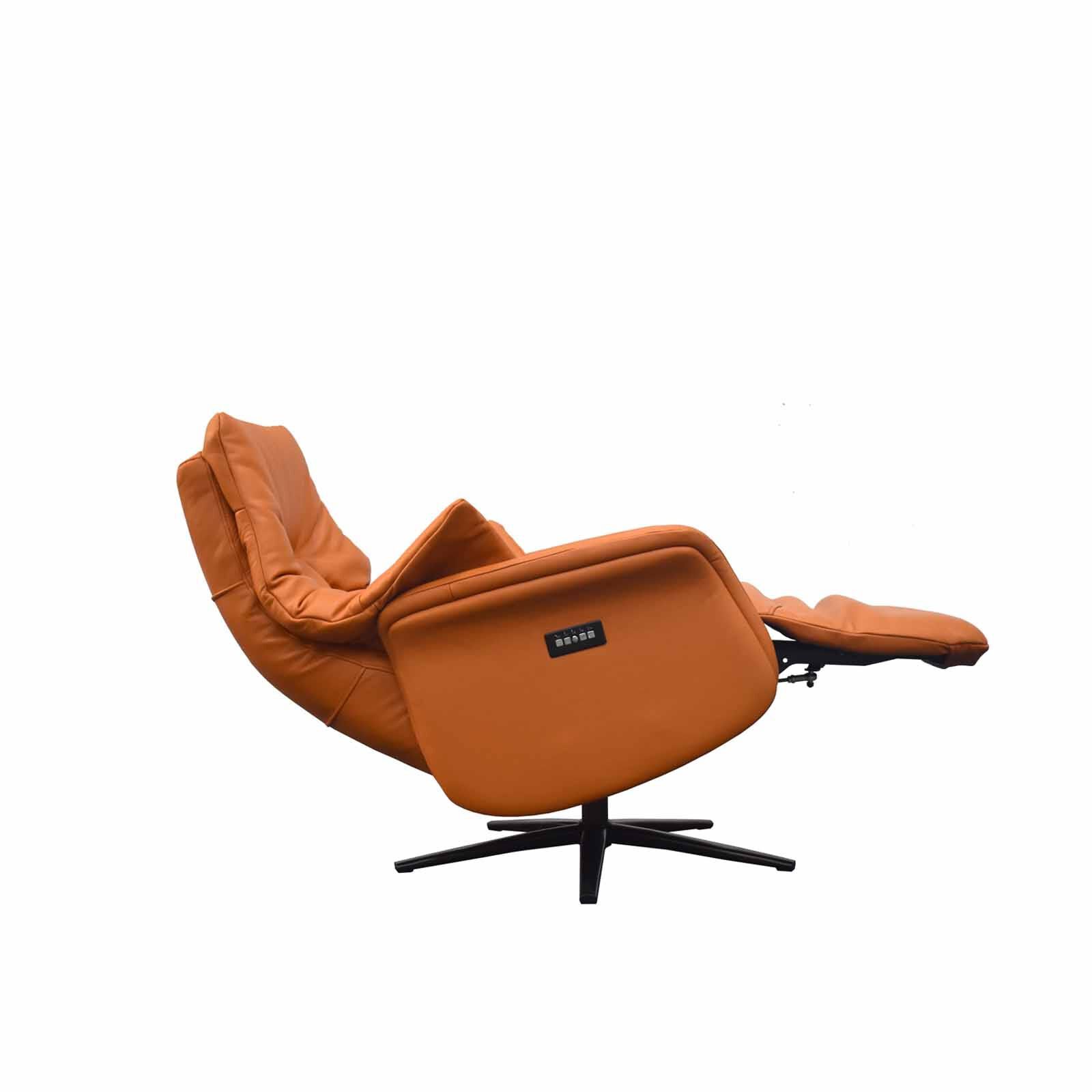 Power Recliner (fl) Orange Full Leather TAMSIN-image 4