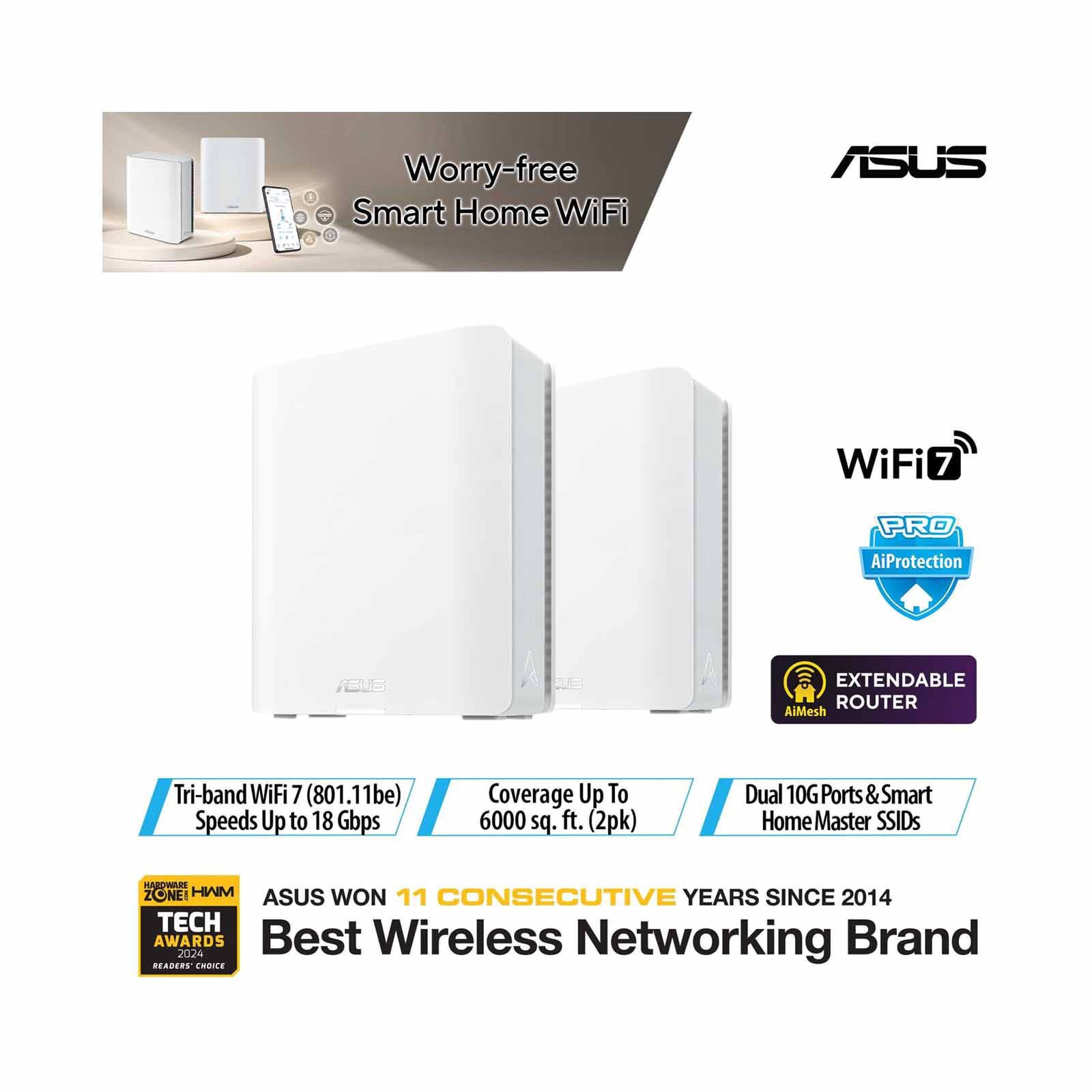 ASUS Mesh Wifi 7 System BT10 (W-2-PK)-image 1