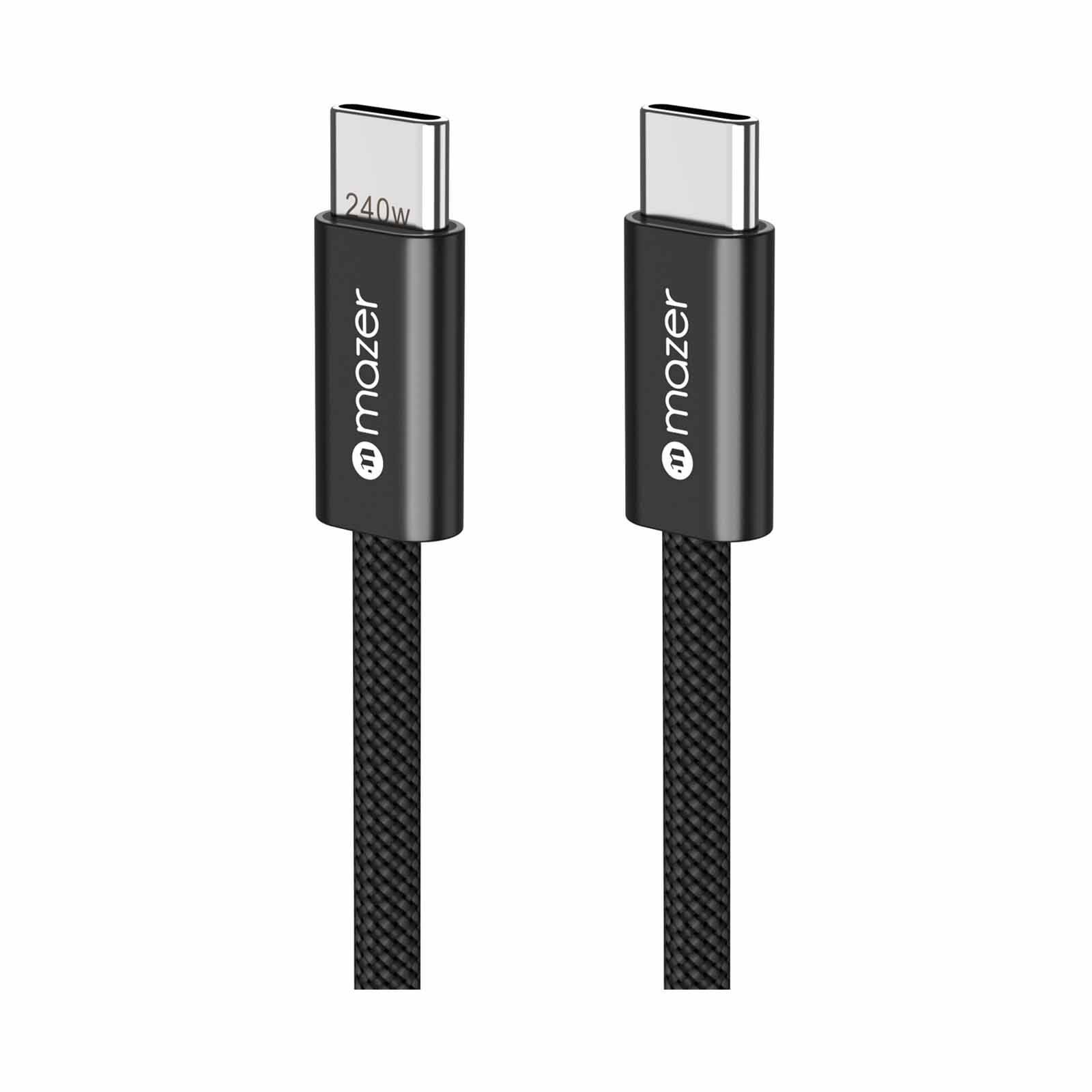 MAZER Infinitelink Flex2 240w/1m Usb-c Braided Cable-black M-FLEX2-C1M-BK-image 9