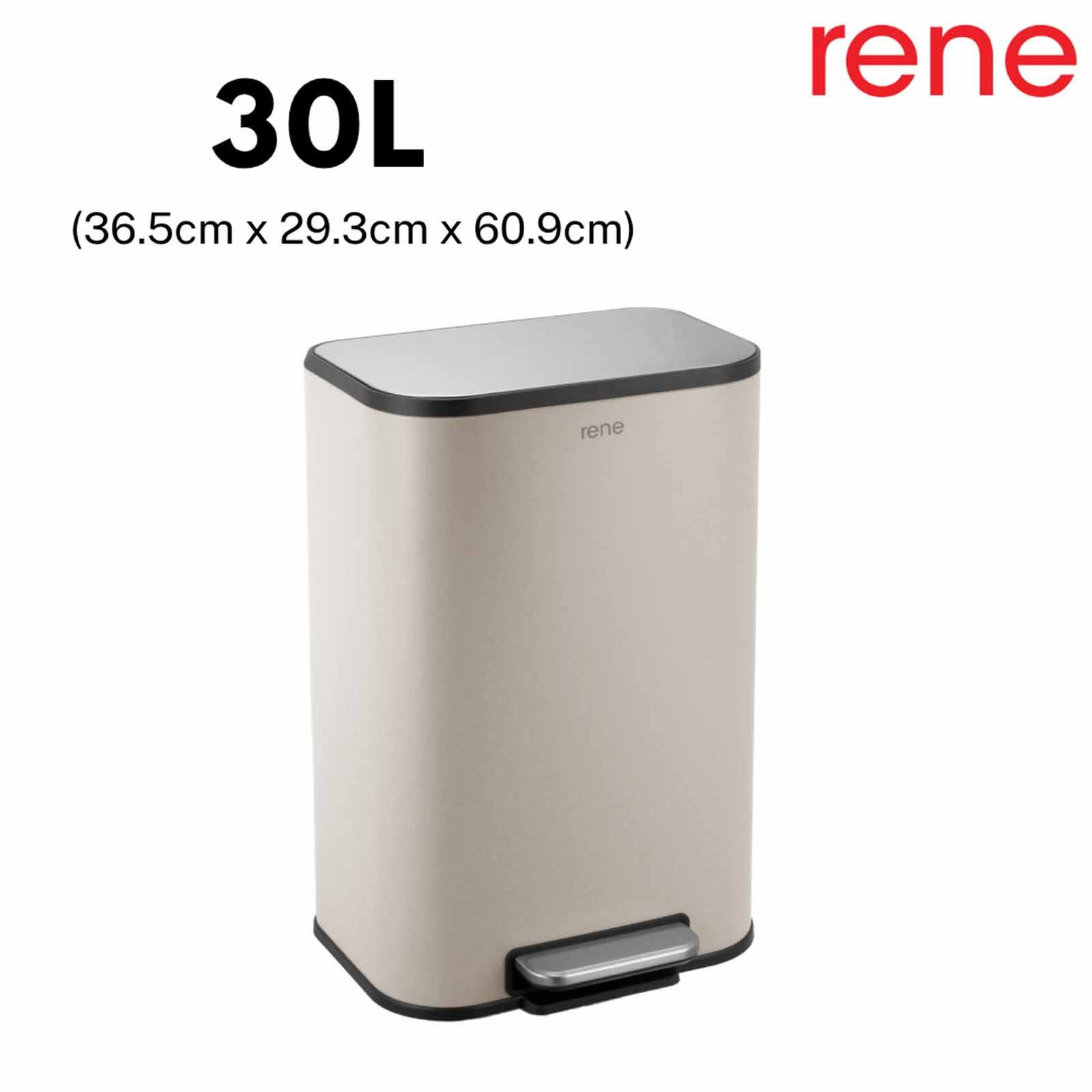 RENE 30l Nuvo Rectangle Soft Close Pedal Bin E70932