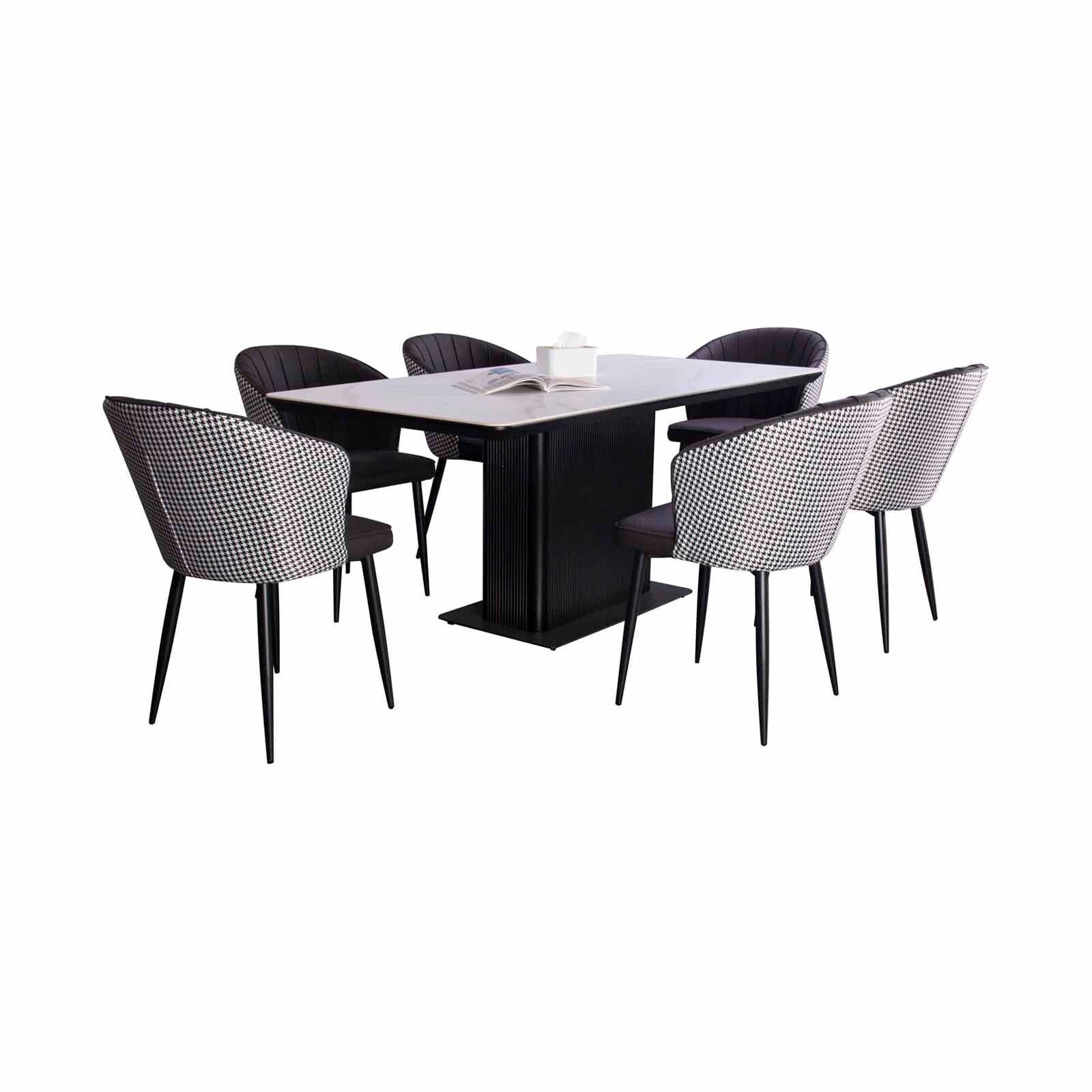 MUZE 7 Piece Dining Set JORGEN-image 1