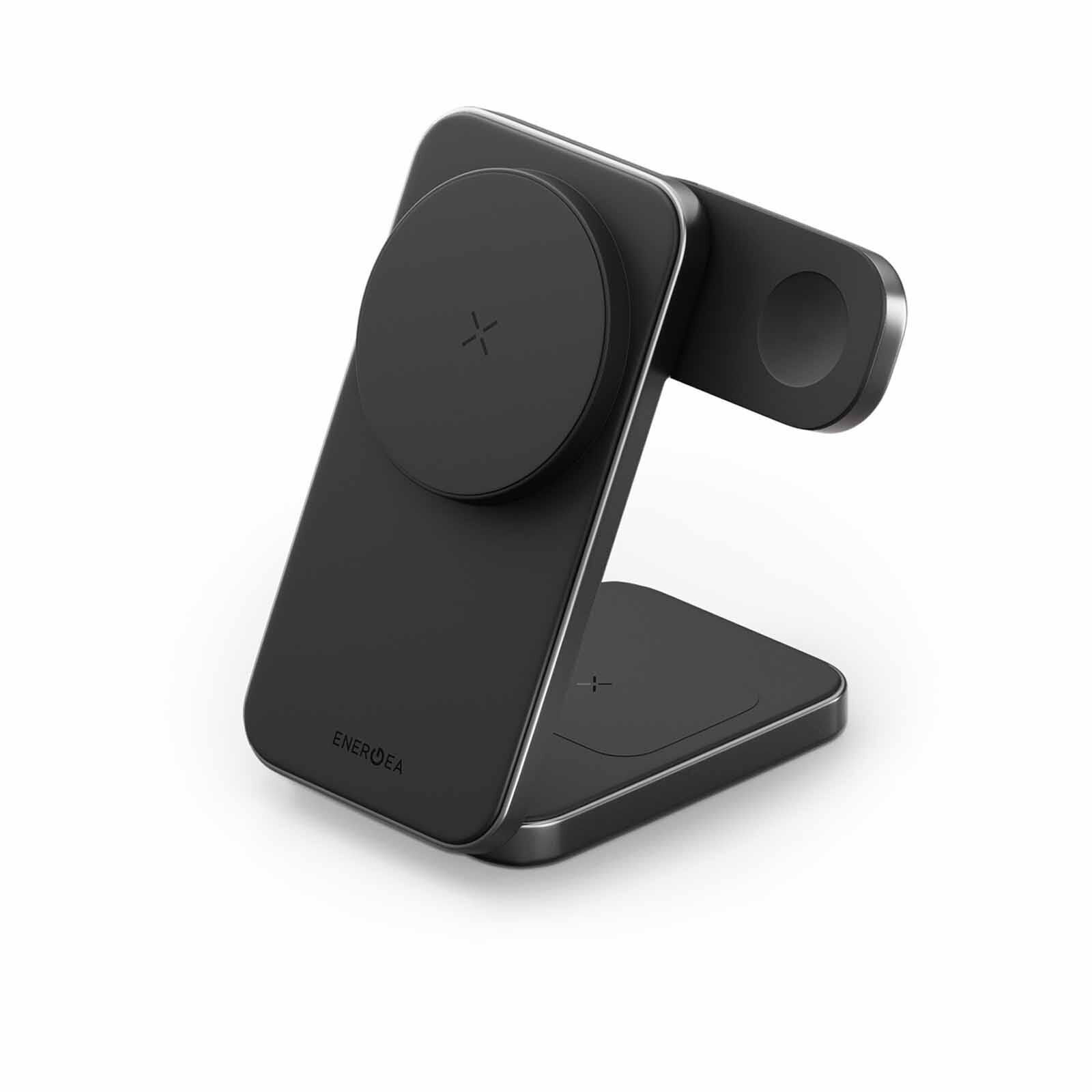 ENERGEA Magtrio Plus, 3in1 Foldable Qi2 Magnetic Fast Wireless Charger - Gunmetal MAG-TRIOPLUS-GUN-image 1