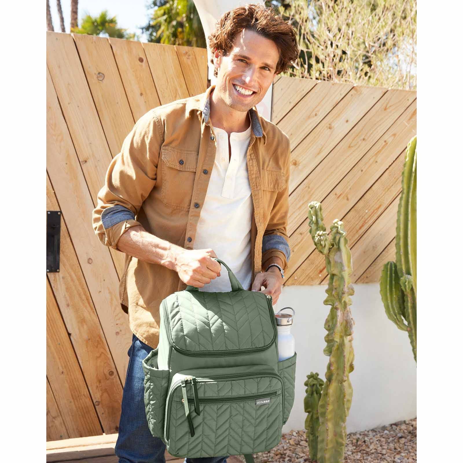 SKIP HOP Forma Nappy Backpack - Dark Sage SH9P440710-image 3
