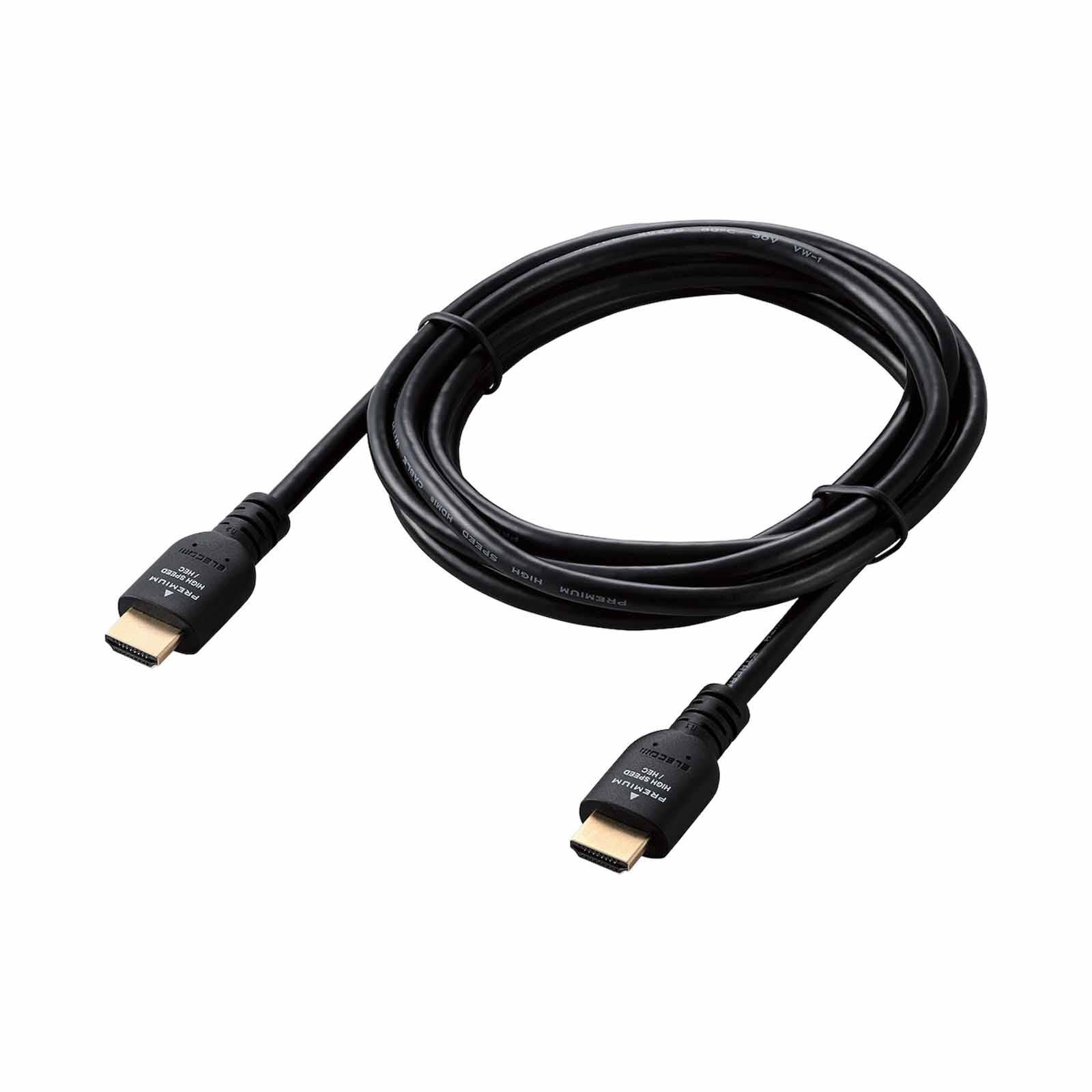 ELECOM Premium 4k Hdmi Cable 2.0m Black DH-HDPS14E20BK2-image 1