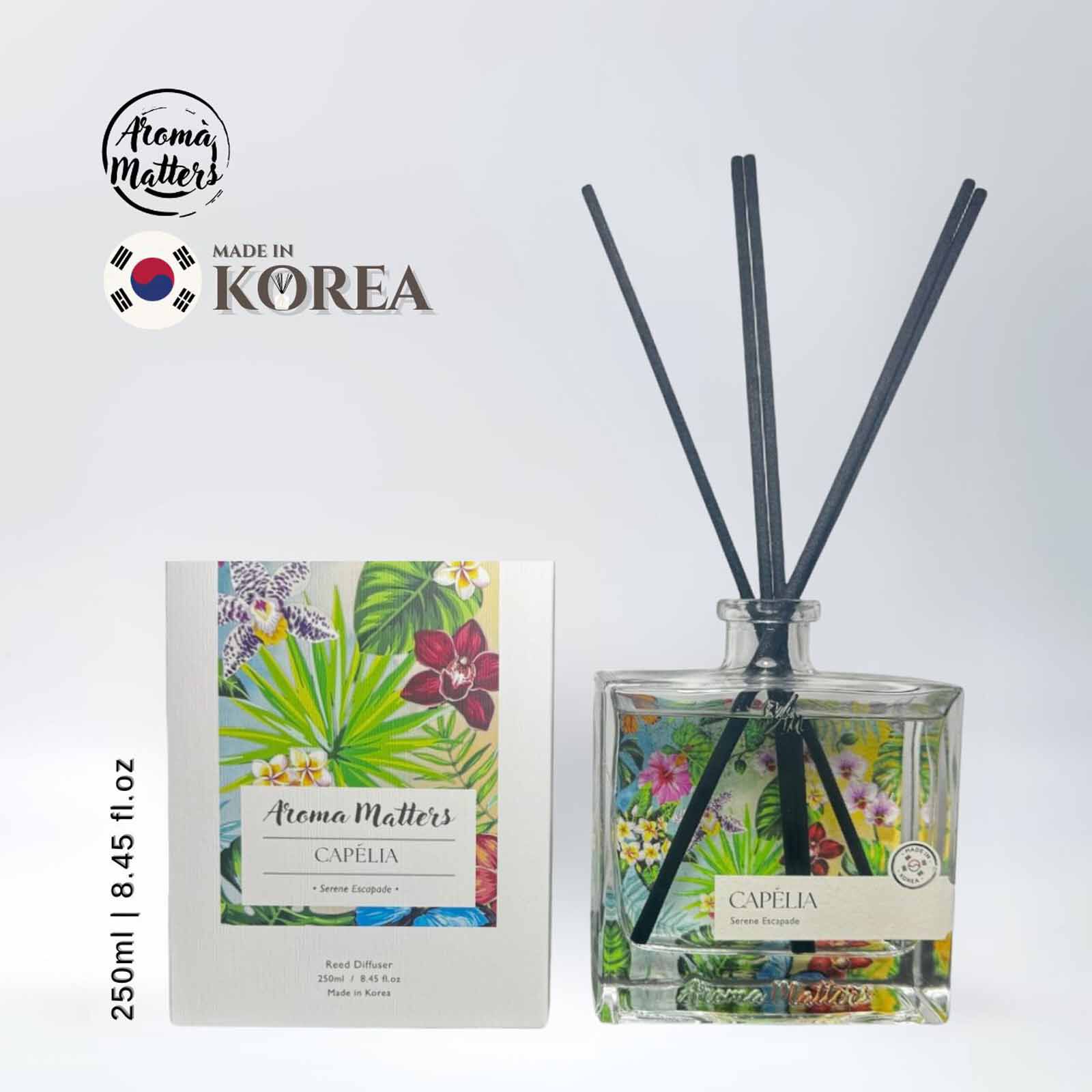 AROMA MATT Cap&eacute;lia Reed Diffuser 8.45 Fl.oz (250ml) BOTTLE250-CAP&Eacute;LIA-image 1