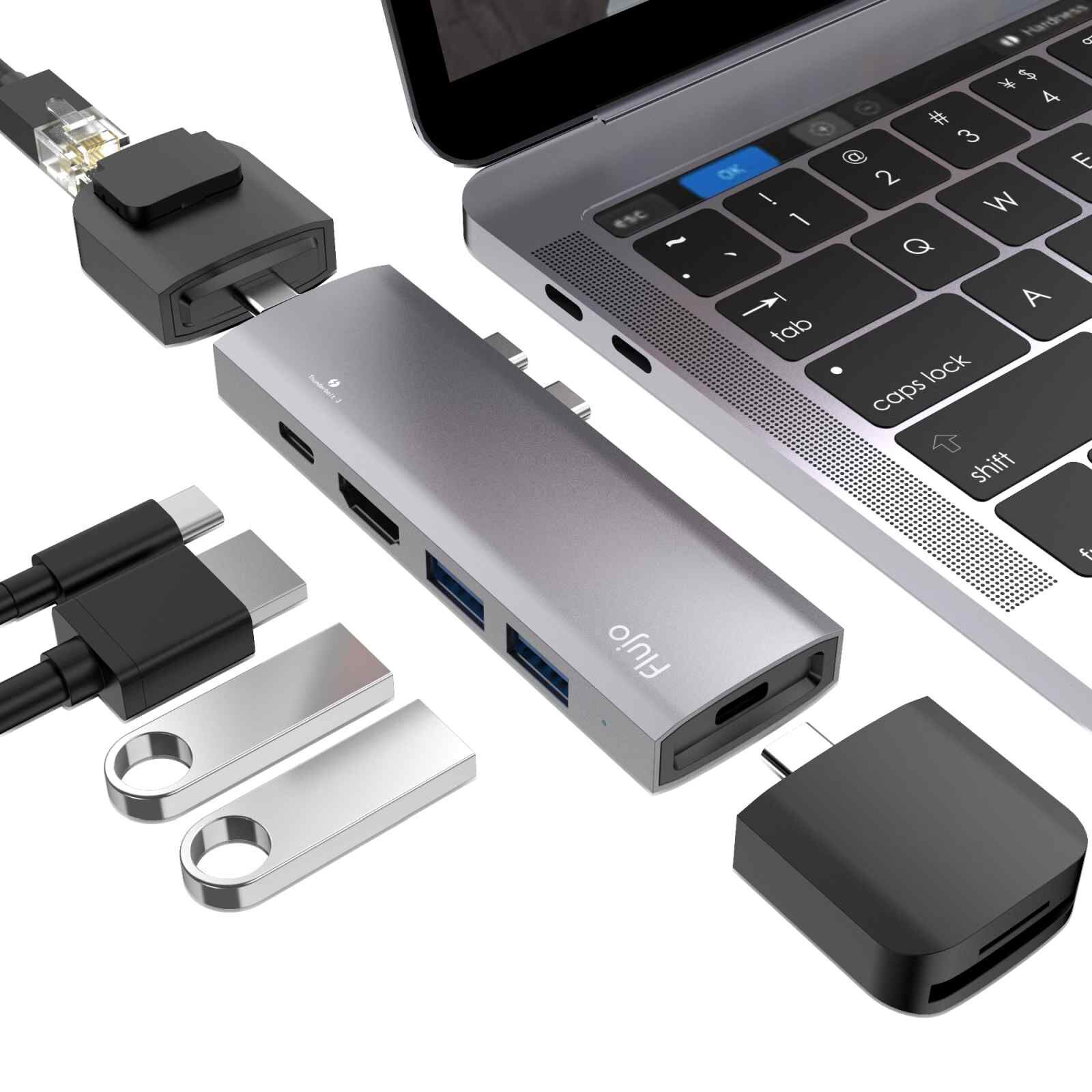 FLUJO Usb C Multi-function Adapter Macbook Pro Thunderbolt CH-50-G-image 1