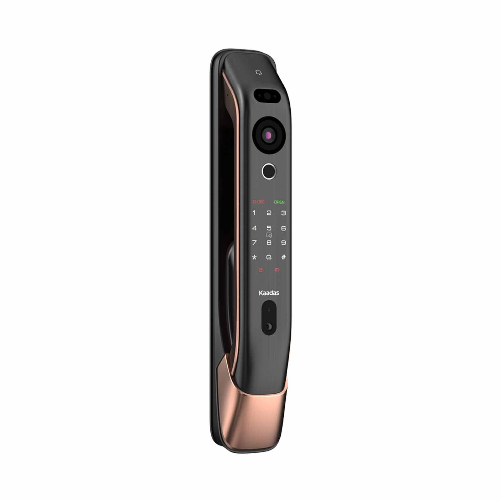 KAADAS Wifi Mortise Door Lock With 3d Face Recognition, Built-in Doorbell & Viewer K20 PRO MAX COPPER-image 2