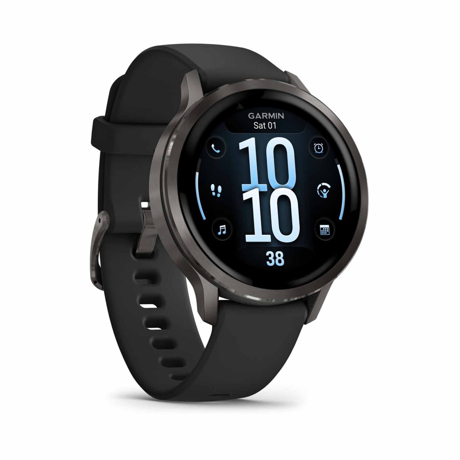 GARMIN Venu 4 - 41mm Slate With Black Silicone Band GM-010-03013-42-image 6