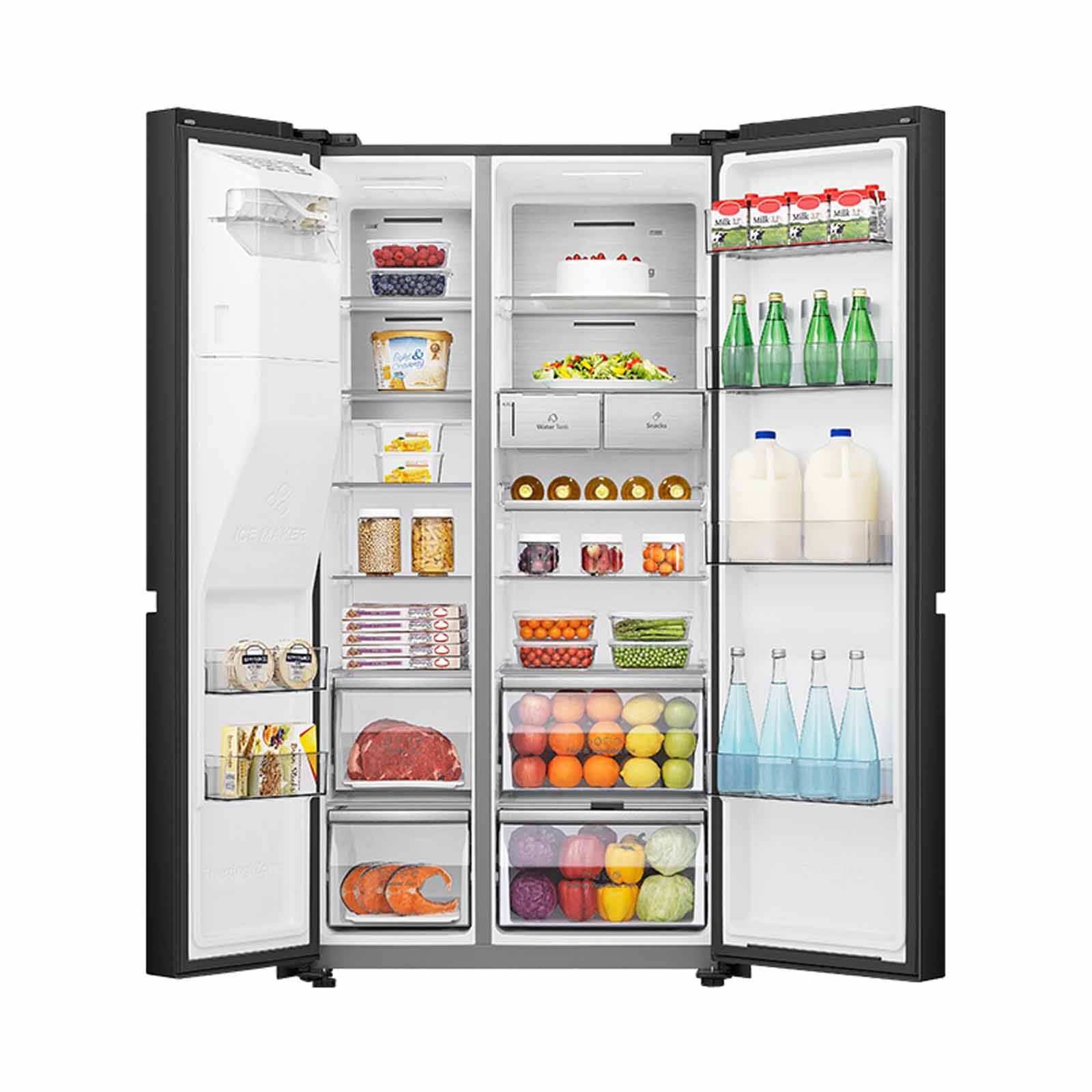 HISENSE Side By Side Inverter Fridge - Black Steel (634l) RS818N4SBVI2-image 3