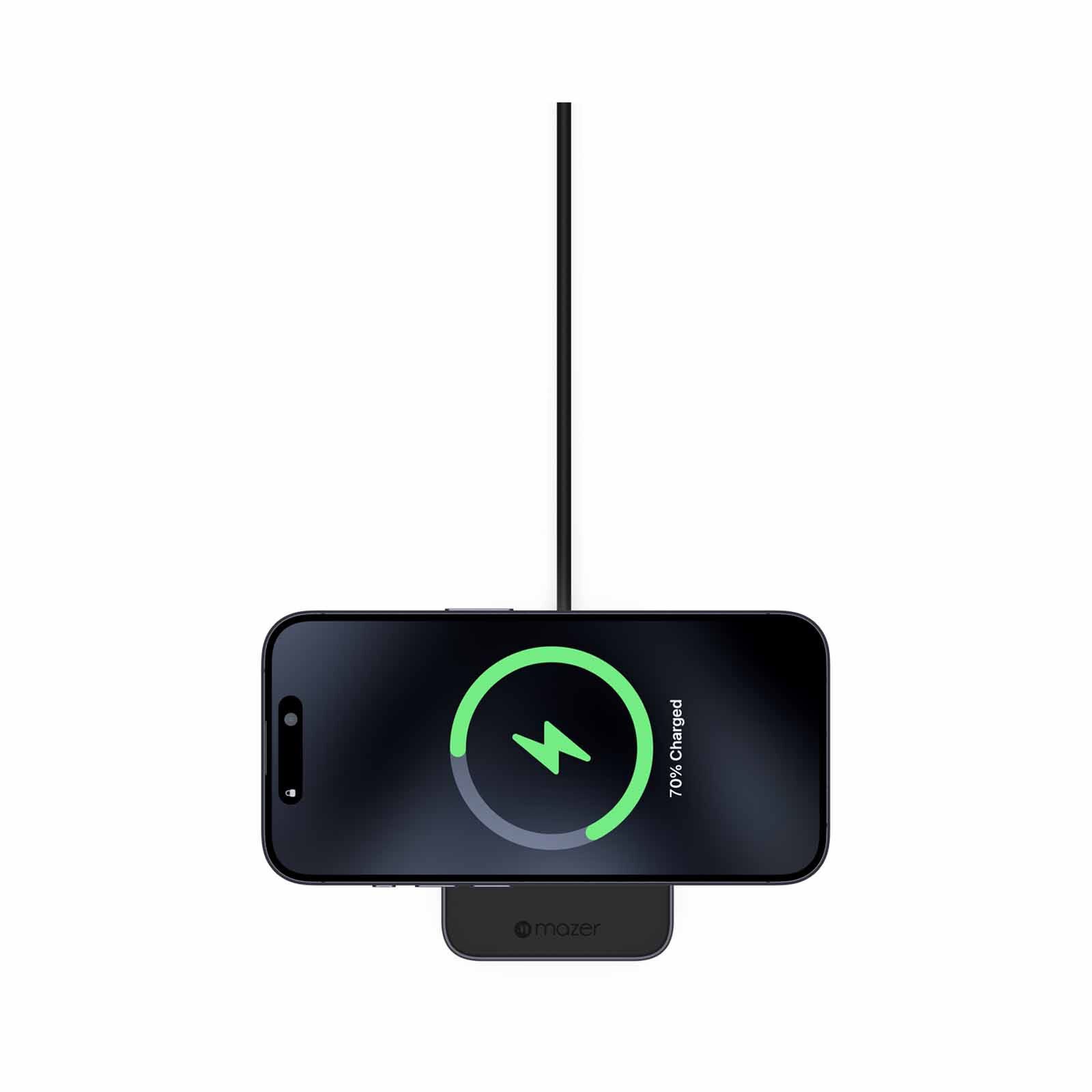 MAZER Qi2 Certified 32w Wireless Foldable 2in1+usb-c Pd12w Output Charger - Black M-QI2-MAGFOLD02-BK-image 6