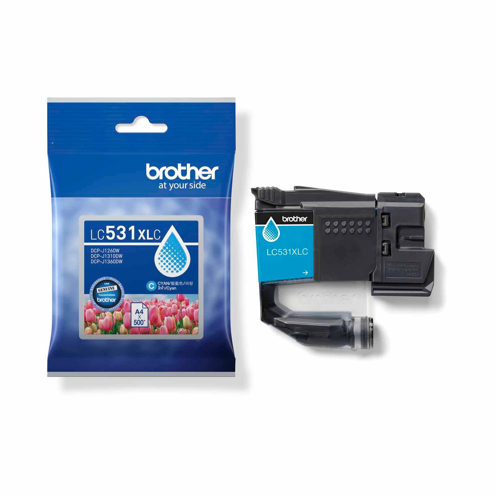 BROTHER High Yield Cyan Cartridge Yields 500 Pages LC531XLC OCE/ASA-image null