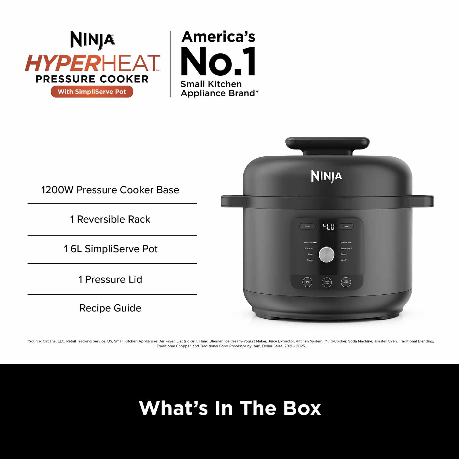 NINJA Hyperheat Pressure Cooker & Rice Cooker PC201SM-image 9
