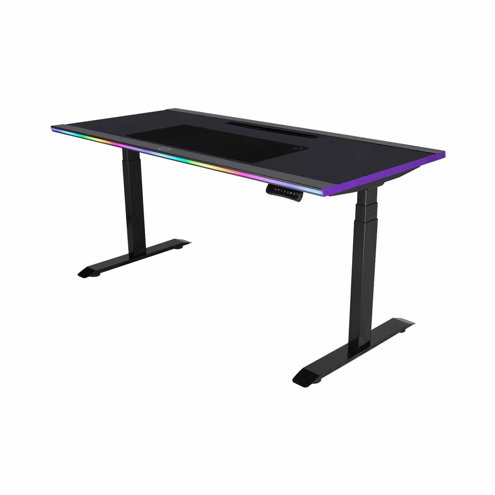 COOLERMAST Gd160 Argb Gaming Adjustable Desk With Desk Mat CMI-GD160-PRAE1-UK-image 1