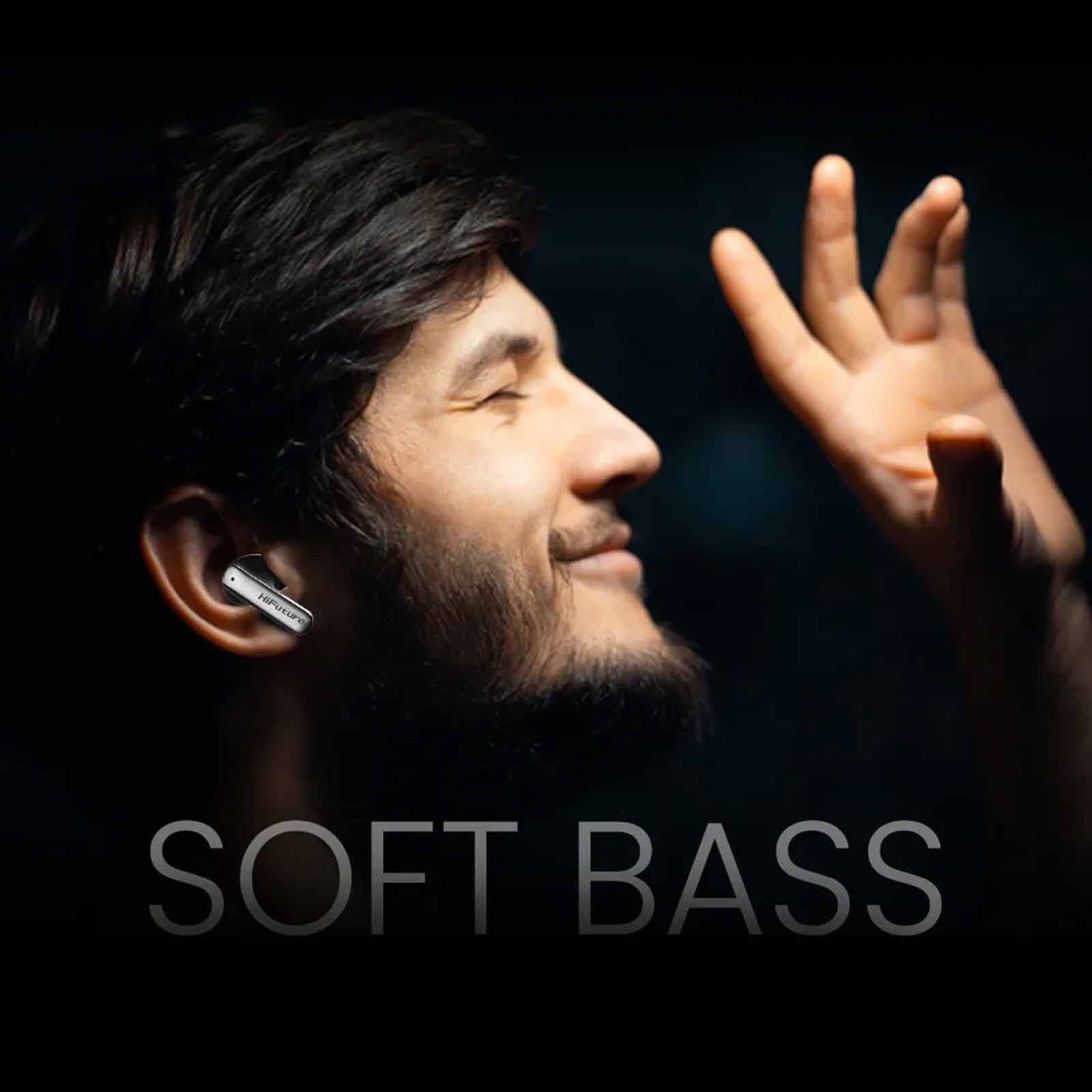 HIFUTURE Sonicair - Black Tws Earbuds With 4mircophones Enc HESABK-image 4