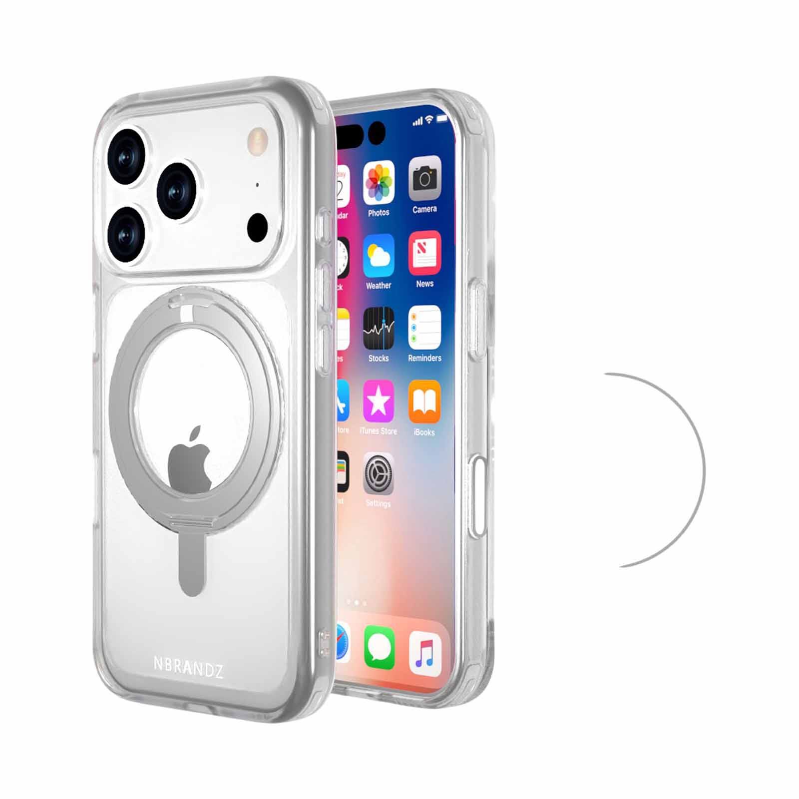 N.BRANDZ Mag360 Touch 360 Rotation Protective Case For Iphone 17 Pro-clear N-MAG360-IP17P-CL-image 2