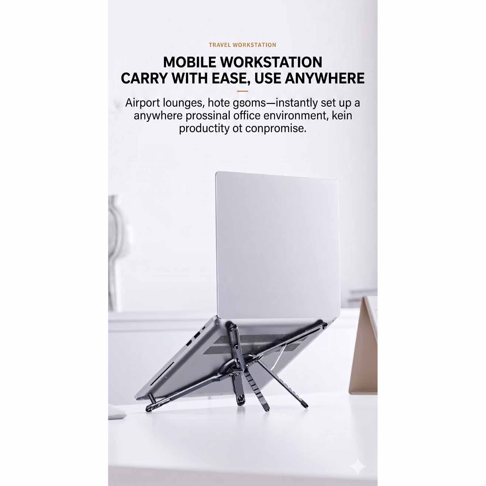 N.BRANDZ Nbrandz/n-magnetic Adjustable Foldable Aluminium Phone And Laptop Stand N-STAND005-image 4