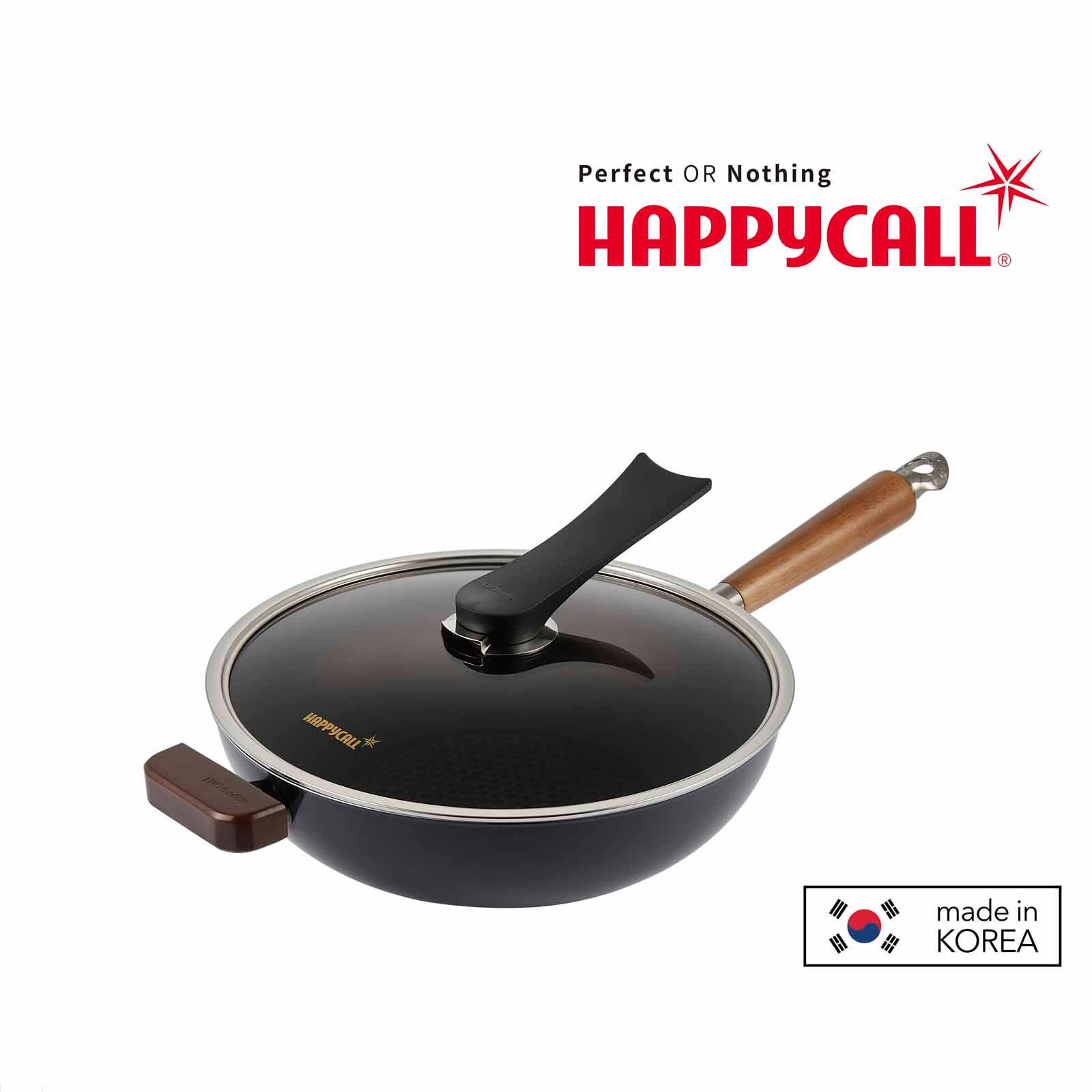 HAPPYCALL Crocodile Ih 30cm Graphene Skillet Wok + Lid 3900-0375-image null