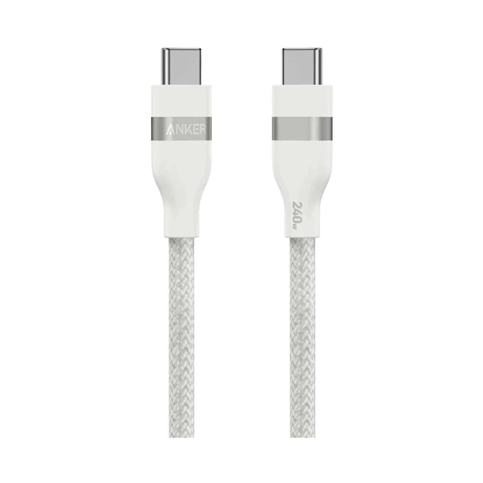 ANKER Usb-c To Usb-c Cable 240w Braided - White 6ft A82E2H22-image 3