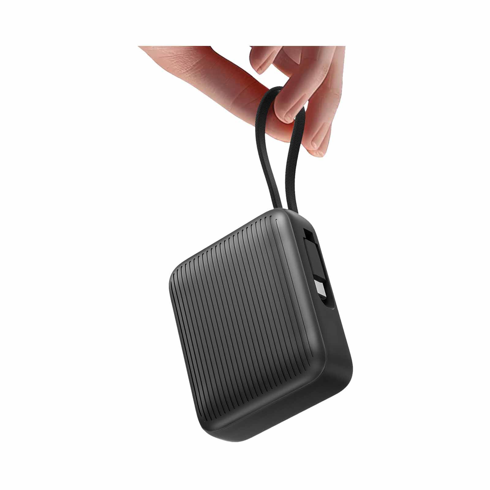 ENERGEA Integra Mini 35, 10000mah Powerbank With Built In Usb-c Cable Pd35w - Gun INT-MINI35-GUN-3C-image 2