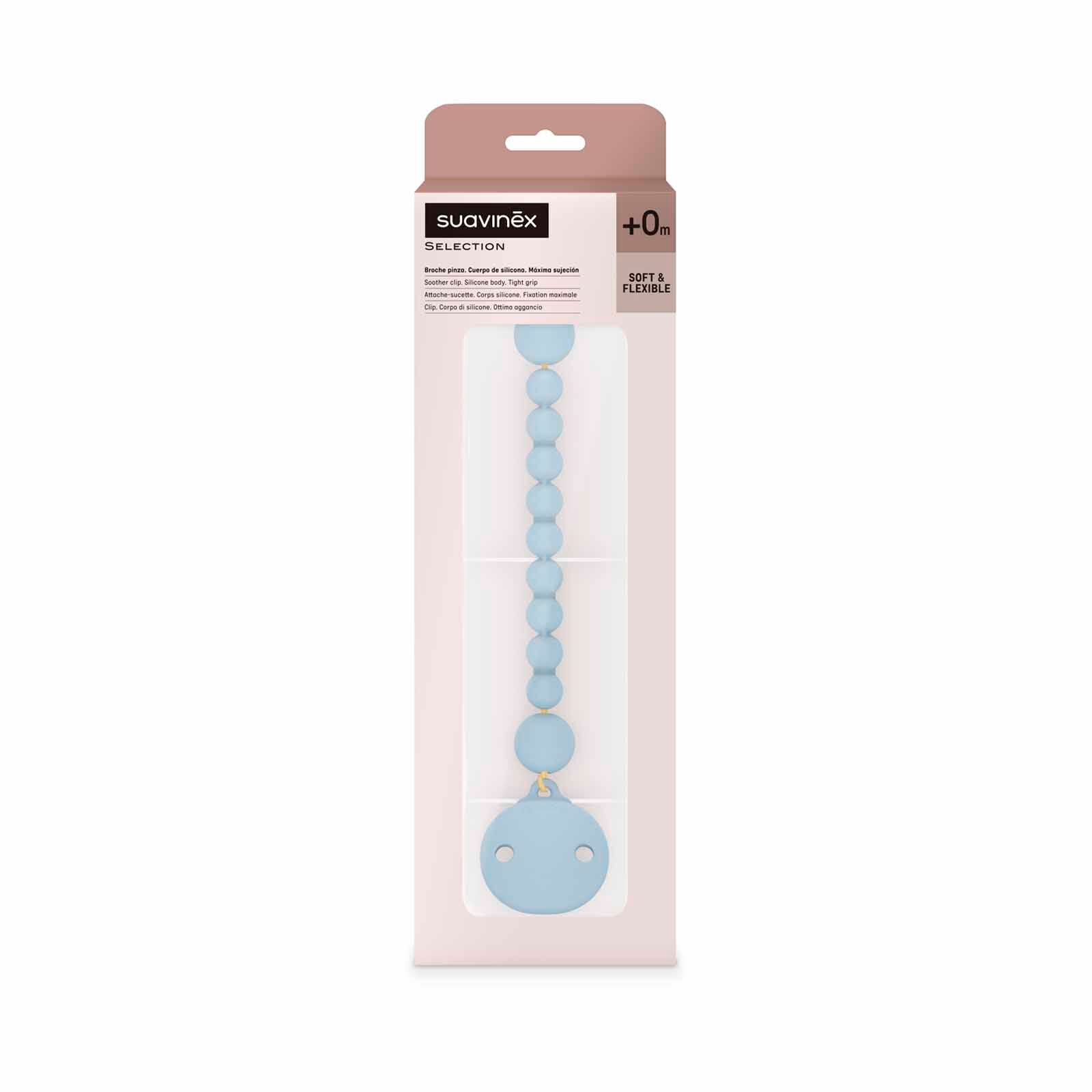 SUAVINEX Silicone Bobble Soother Clip Colour Essence Blue (online) SVX401523-image 4