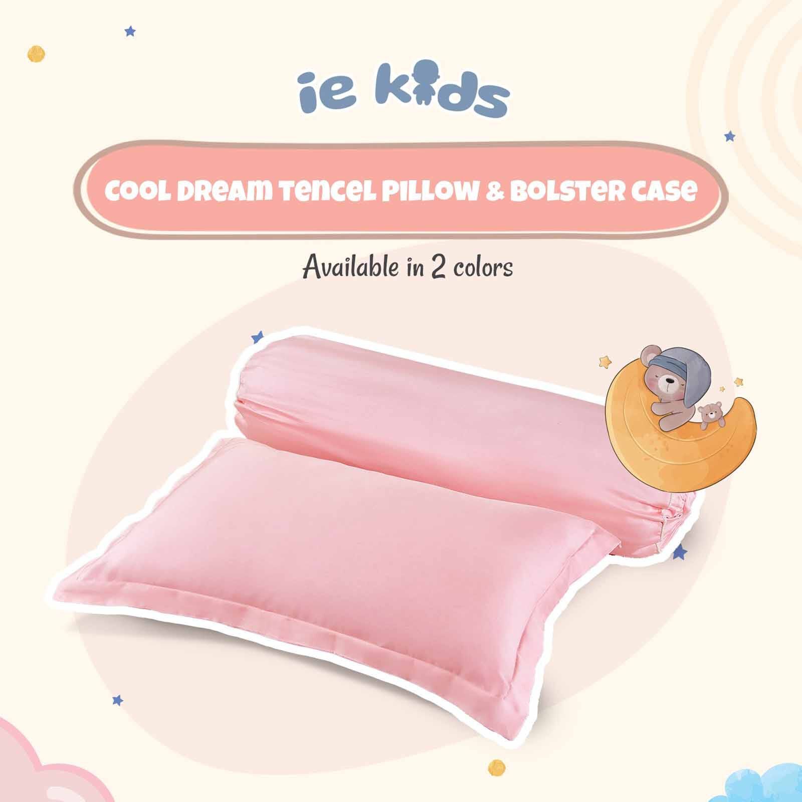 IE KIDS Ie Kids I Pillow + Bolster Case I Pink (oe) 7496 I PILLOW BOLSTER CASE I PINK-image 1