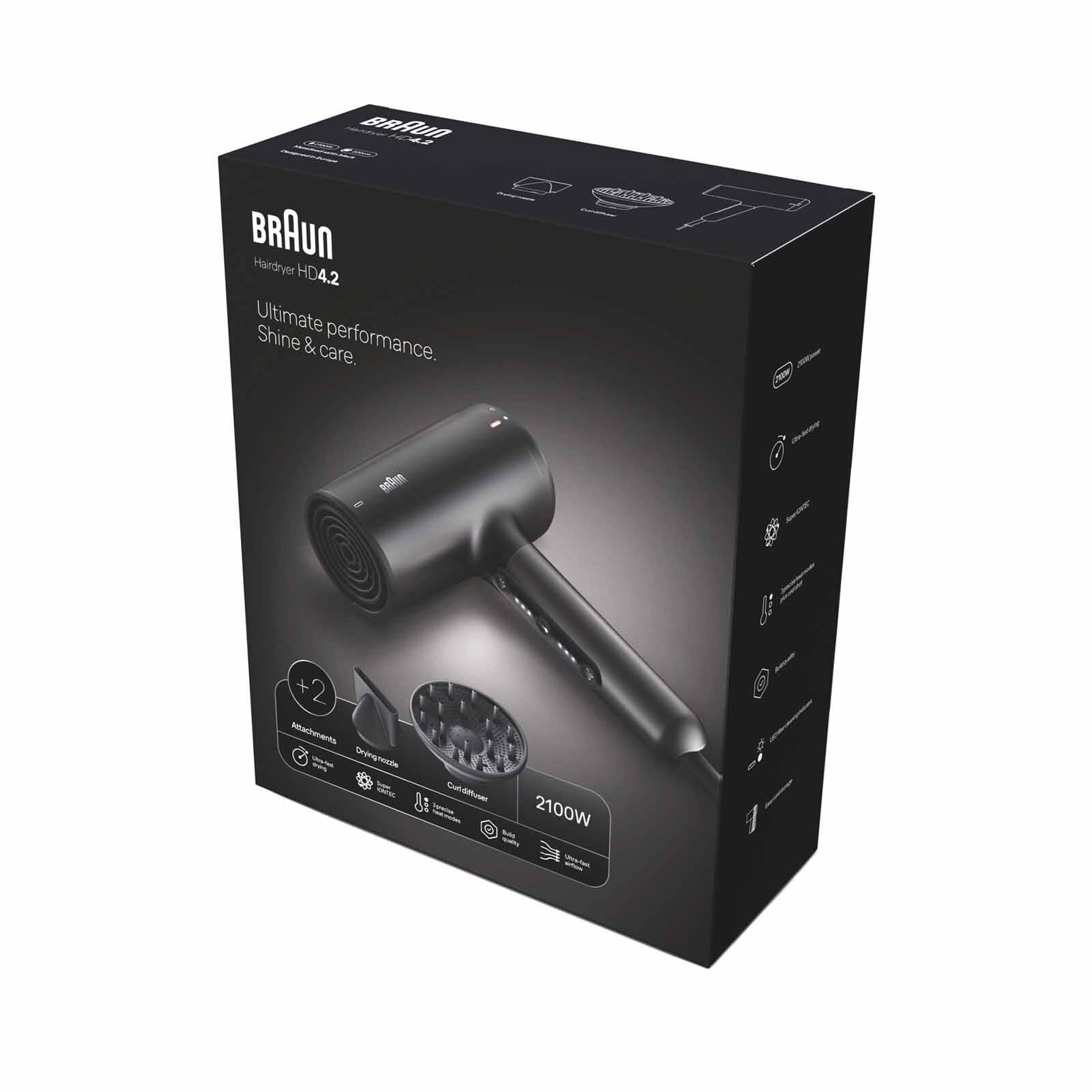 BRAUN Hair Dryer (2200w) - Motor Black HD 425-image 11