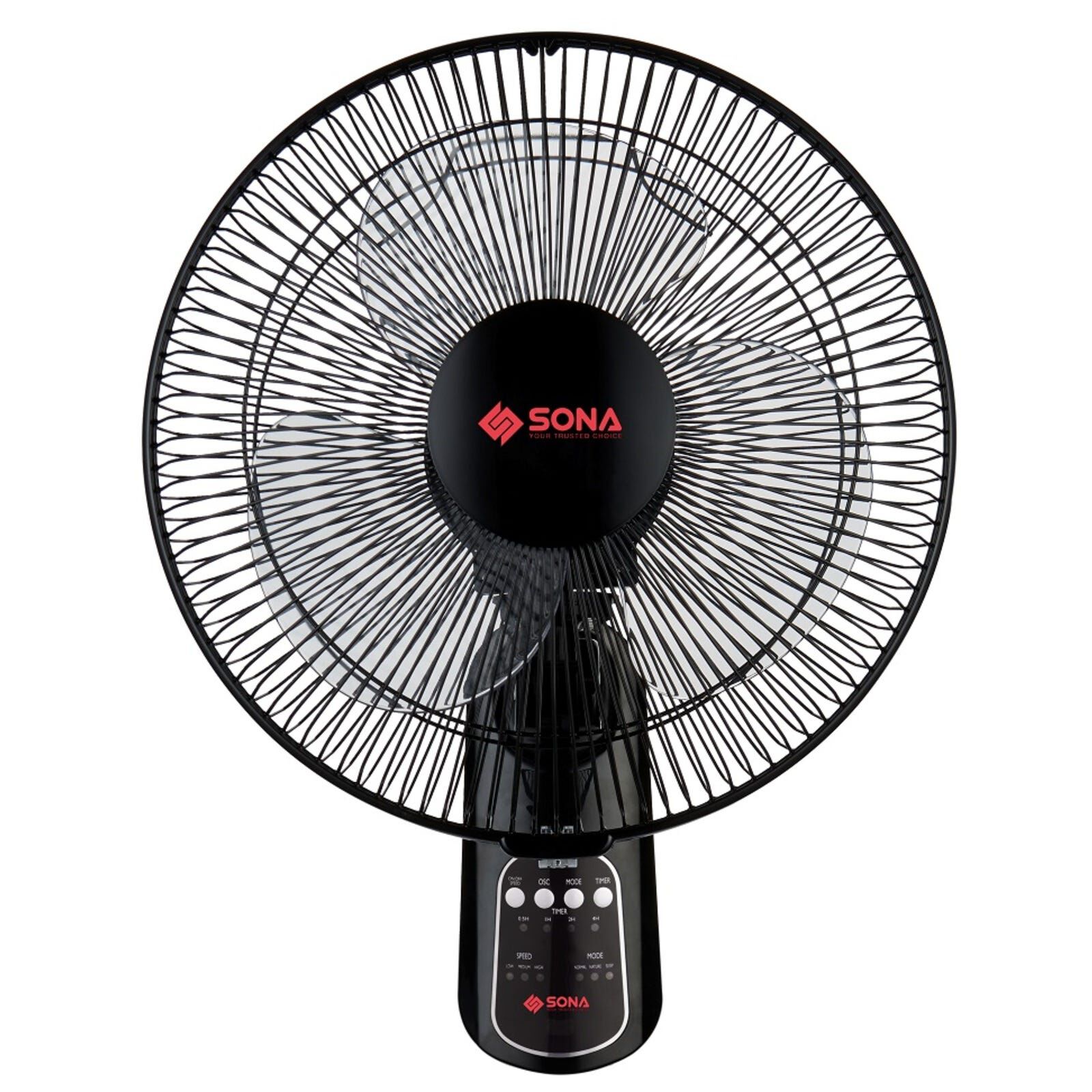 SONA 12 In Wall Fan (black) SFW1503