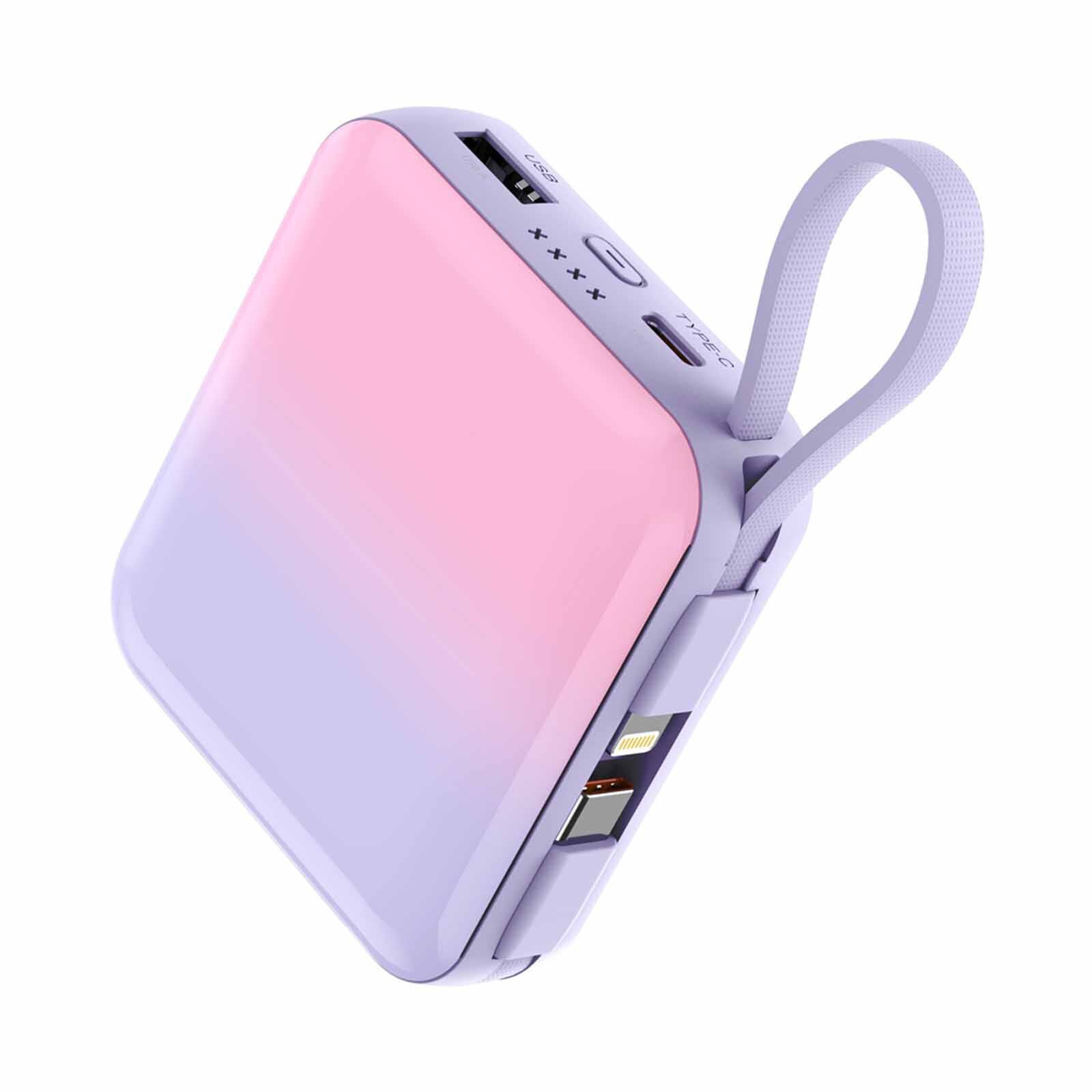 PHILIPS 10000mah Super Mini Series (pd 22.5w, Input 1c+1m, Ouput 1a+1c, With Cable C+lighting) - Pink DLP5713CP/00-image 3